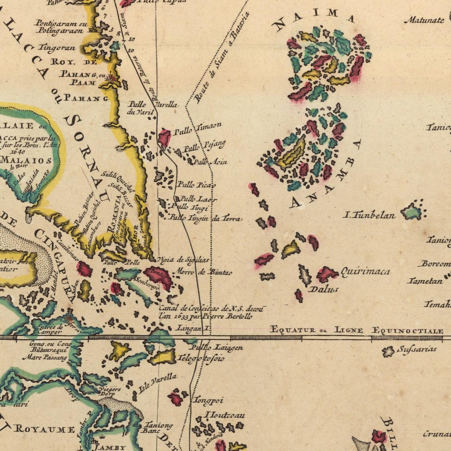 detail of the map from the centre 