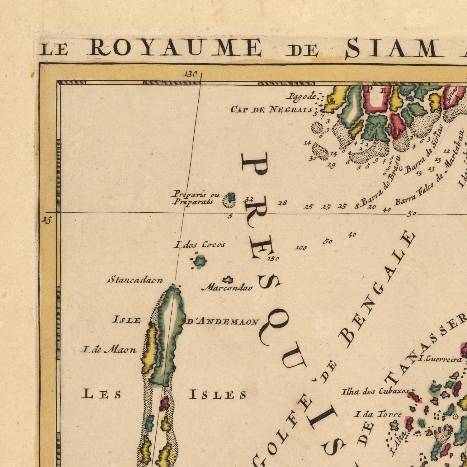 detail of the map from the top left corner