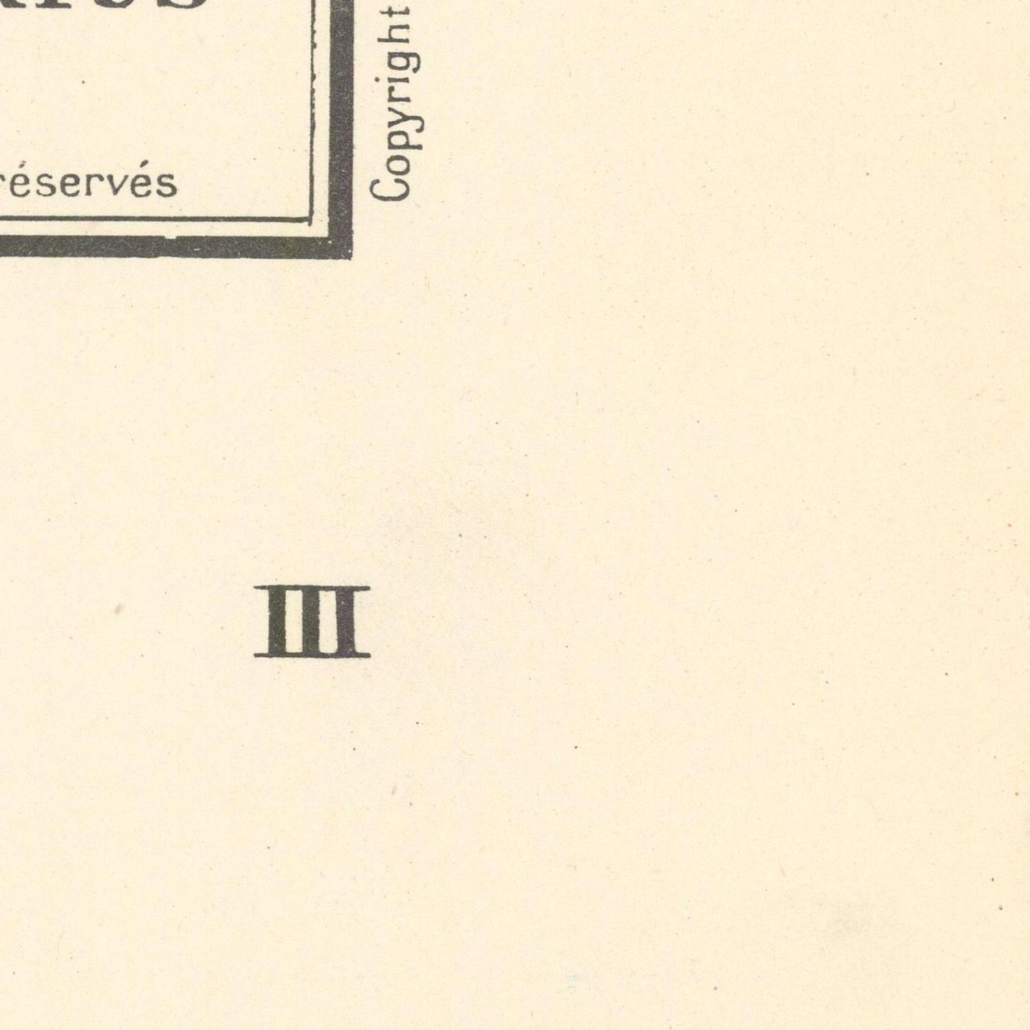 Vintage book page with Roman numeral III on a beige background