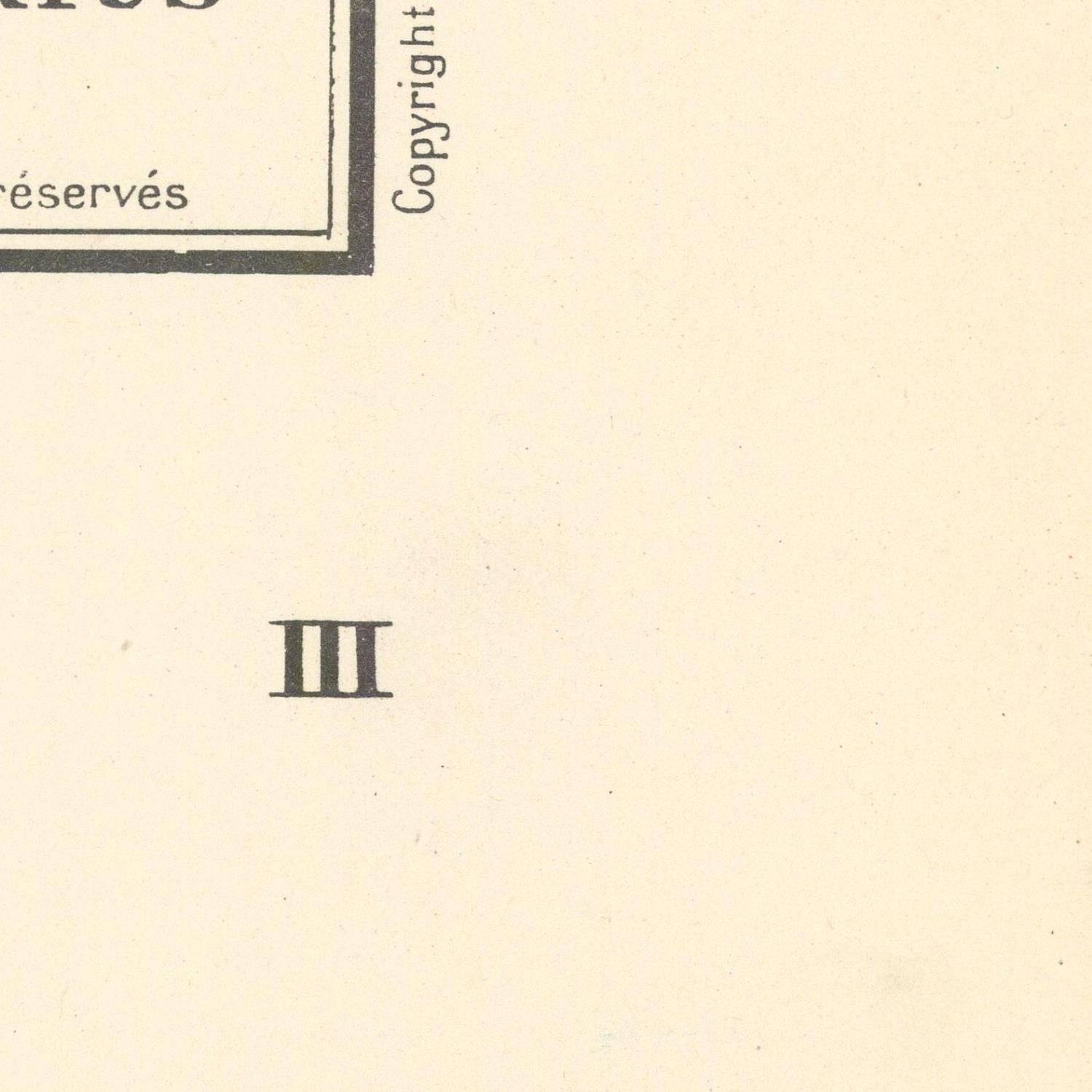 Vintage book page with Roman numeral III on a beige background