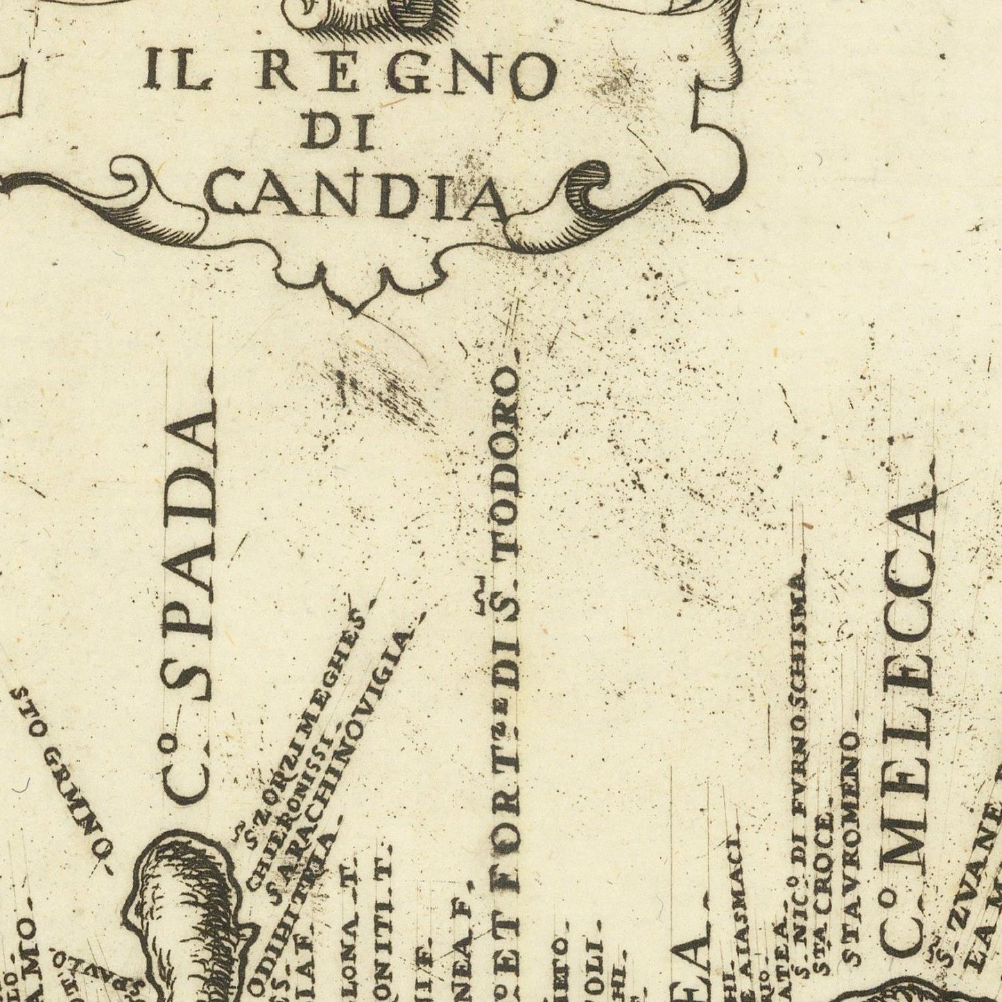 detail of the map from the centre left