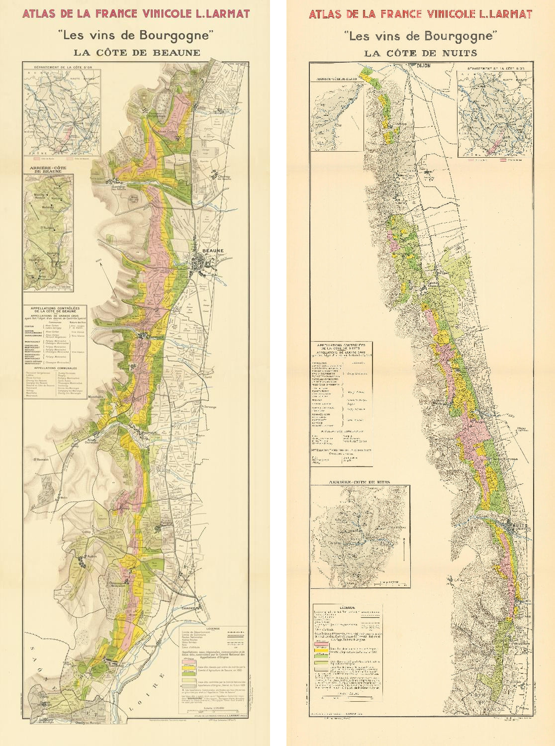 presentation of the maps reproduction set without a frame