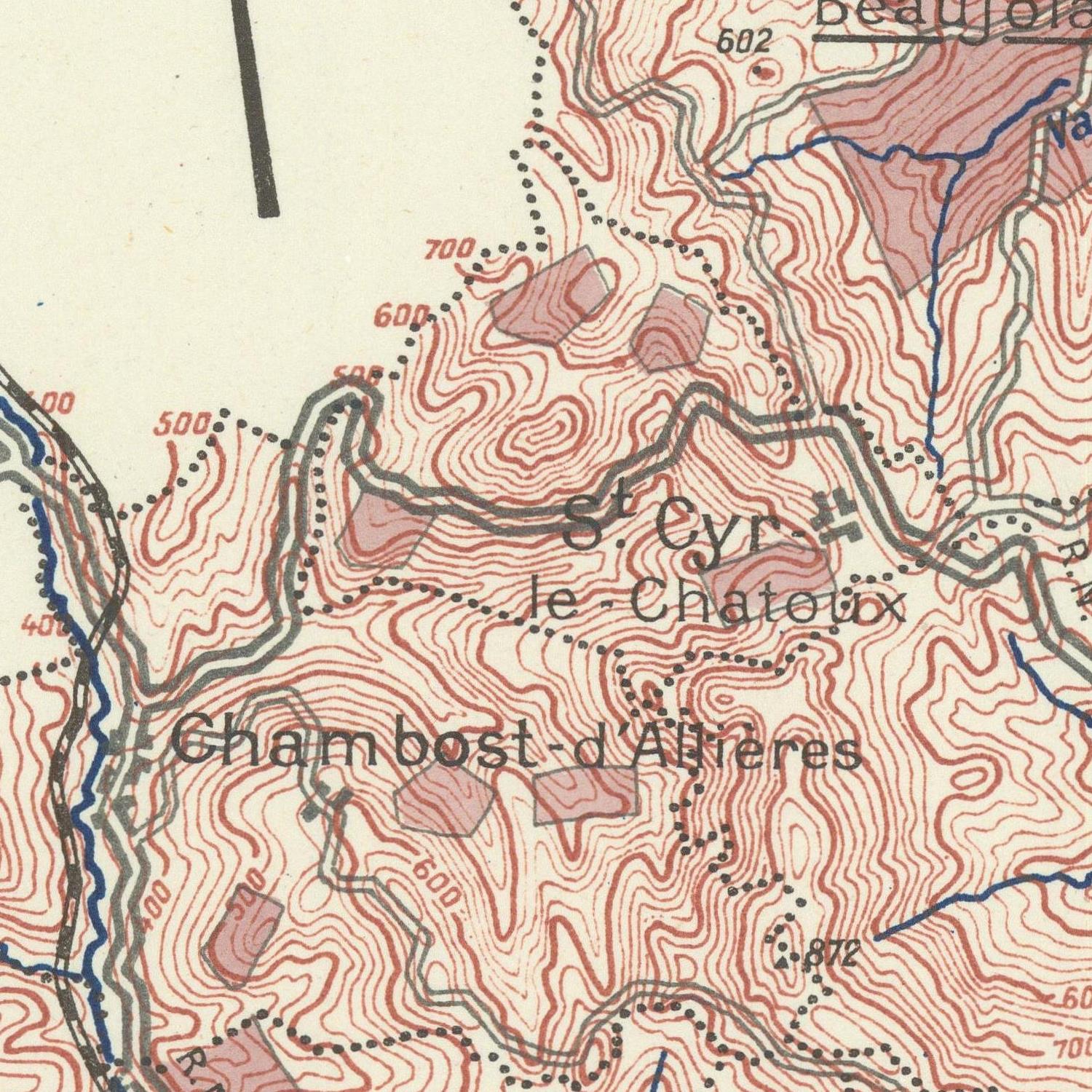 detail of the map from the centre 
