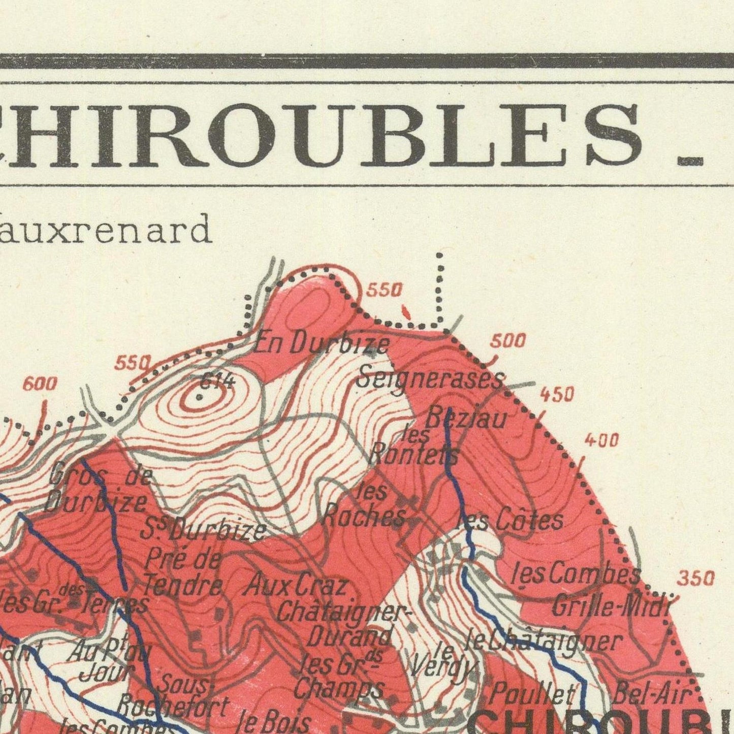 detail of the map from the centre left
