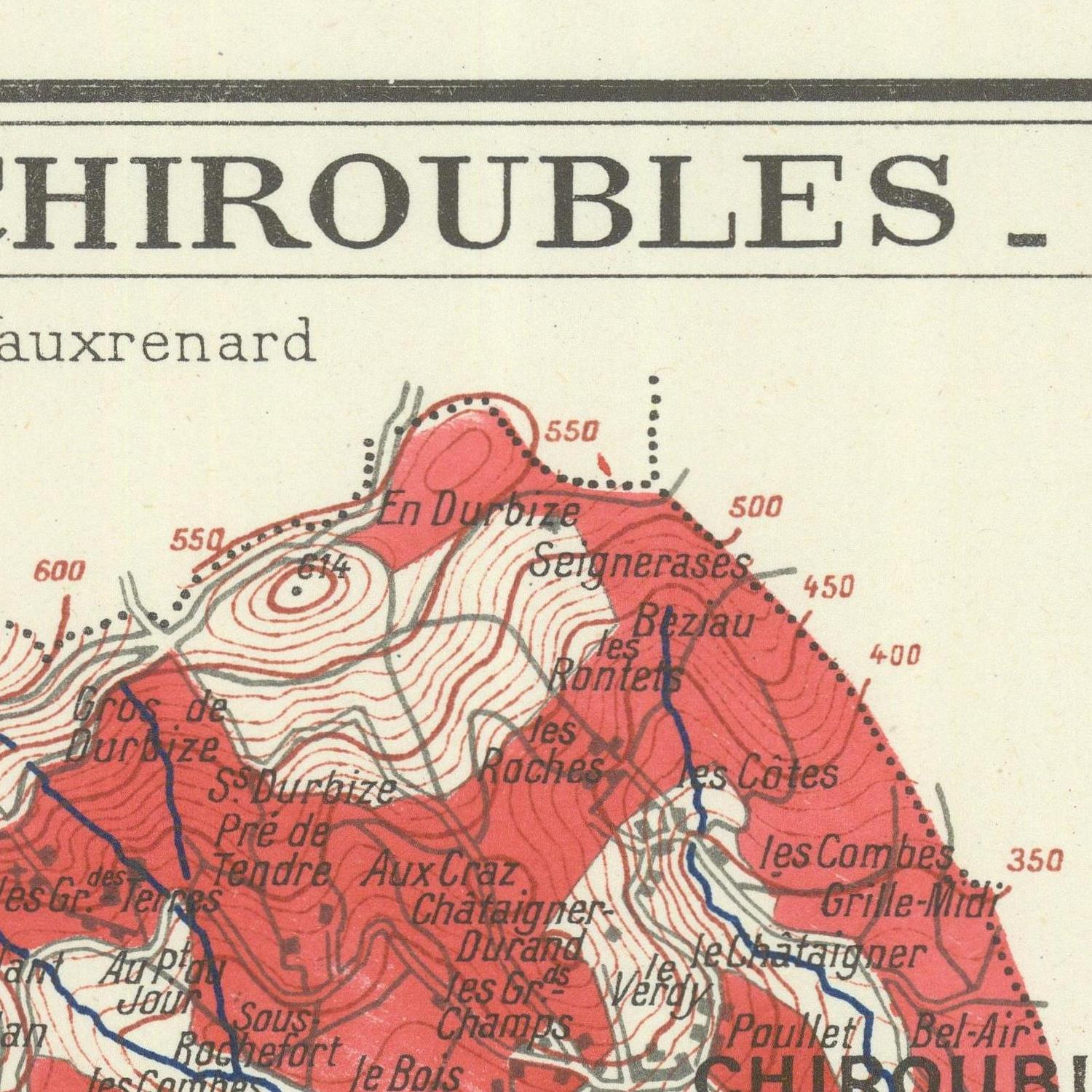 detail of the map from the centre left
