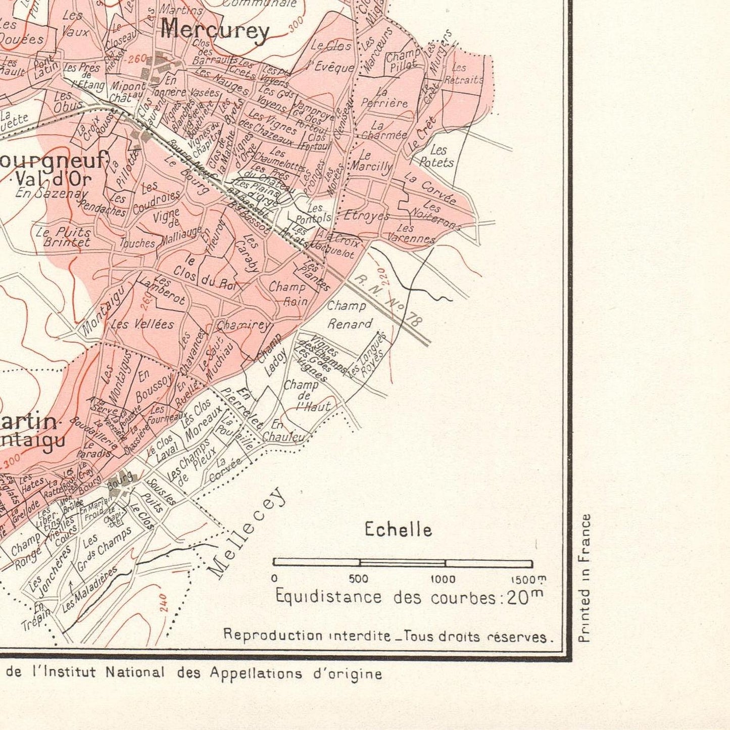 detail of the map from the bottom right corner
