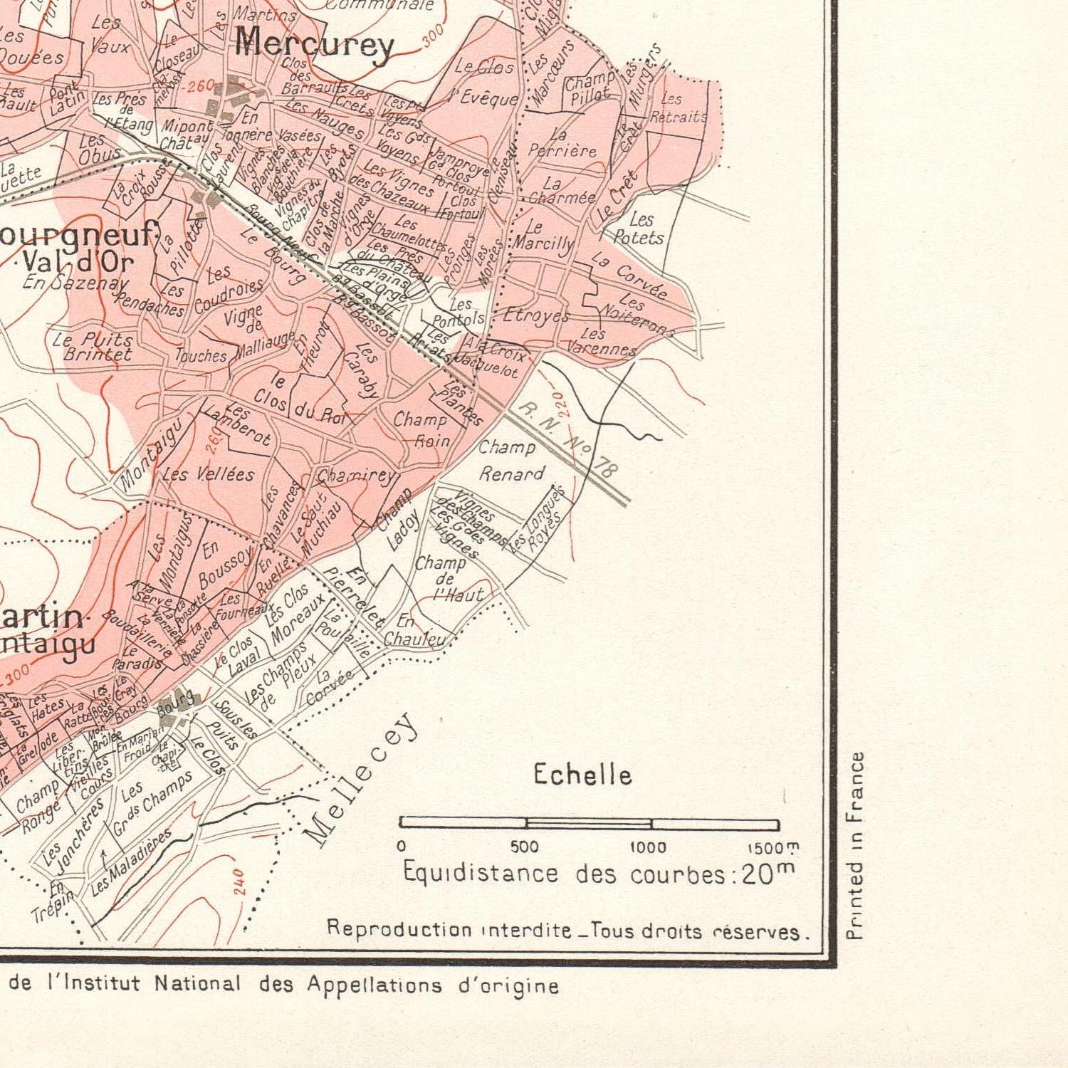 detail of the map from the bottom right corner
