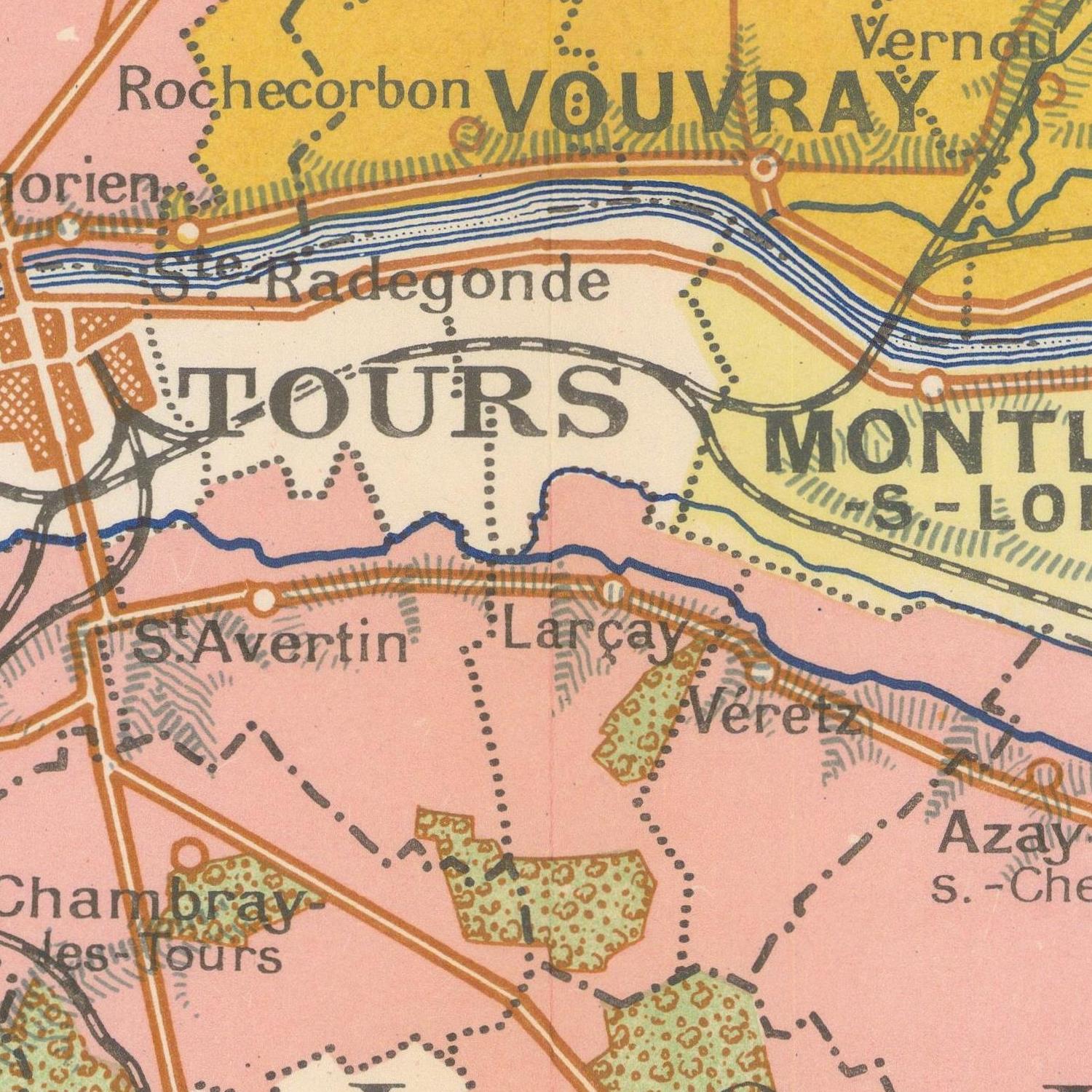 detail of the map from the centre 
