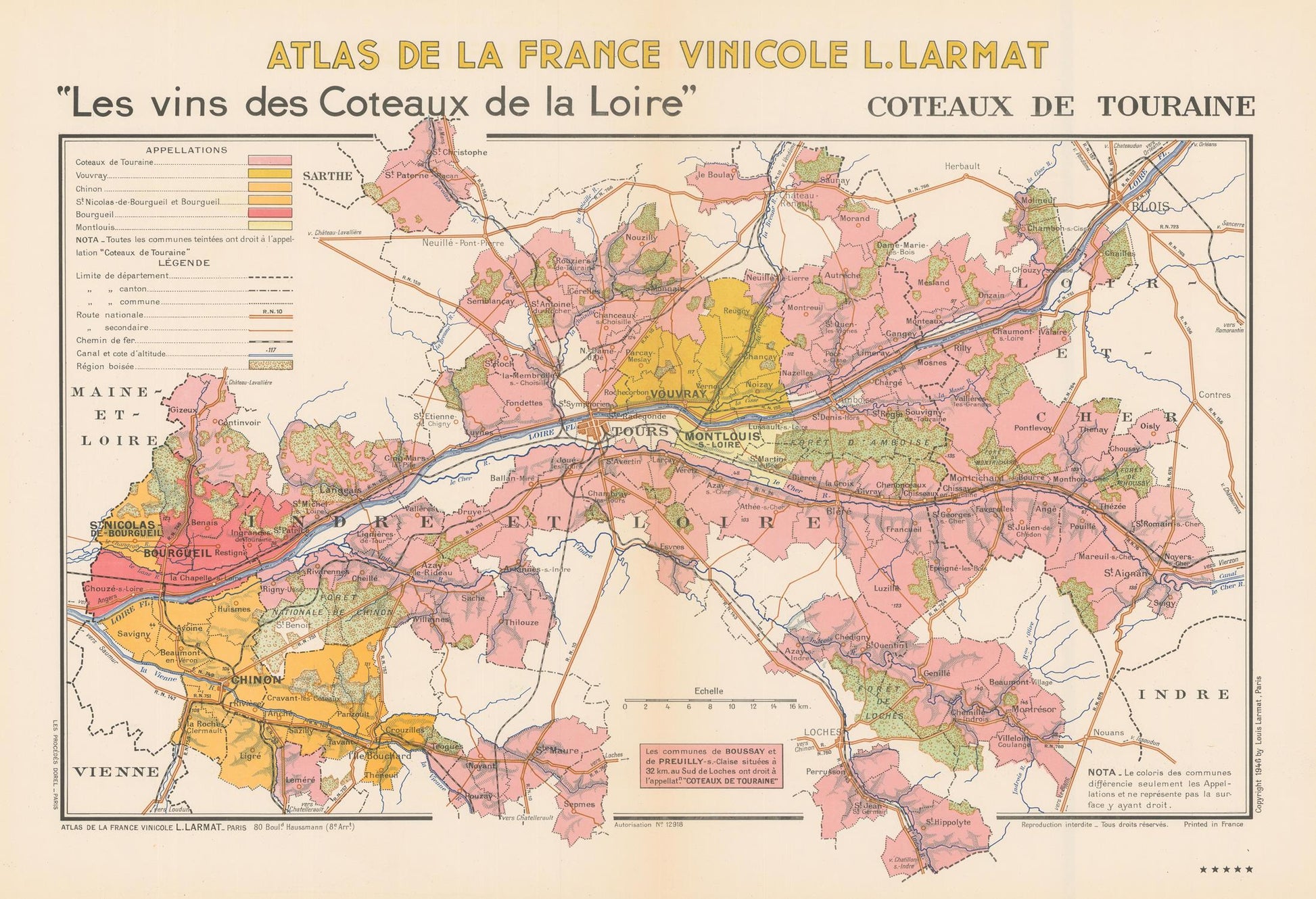 presentation of the map reproduction without a frame
