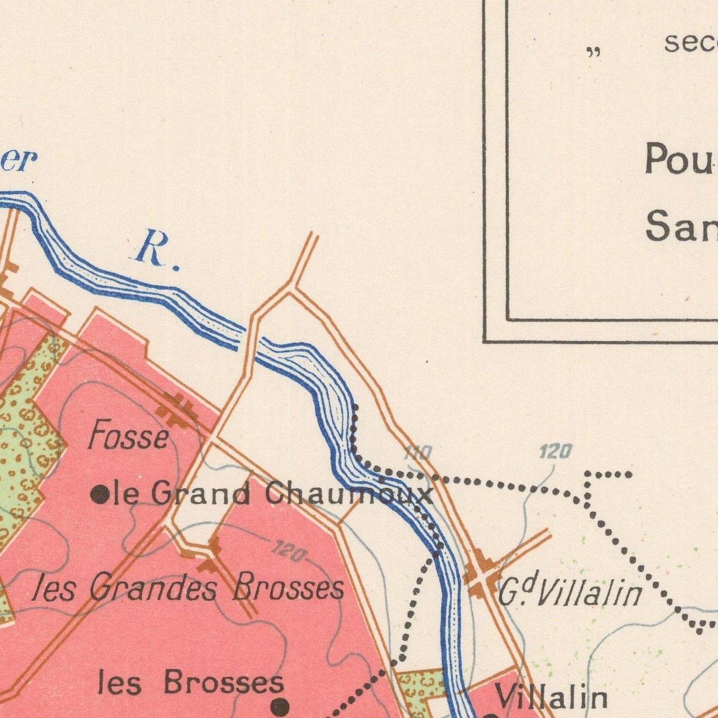 detail of the map from the centre left
