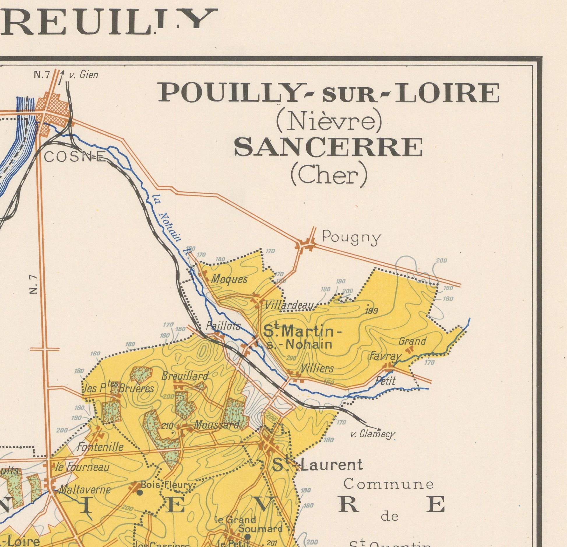 detail of the map from the top right corner
