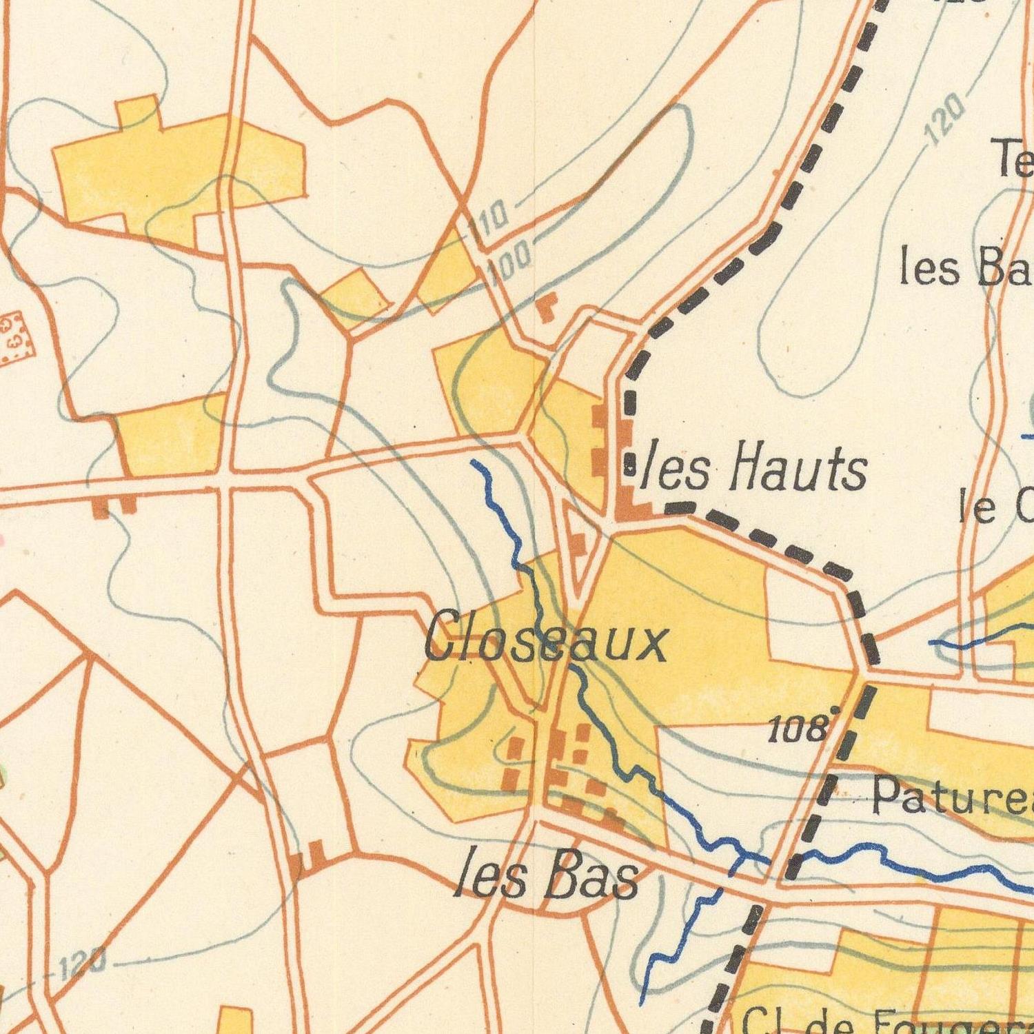 detail of the map from the centre 

