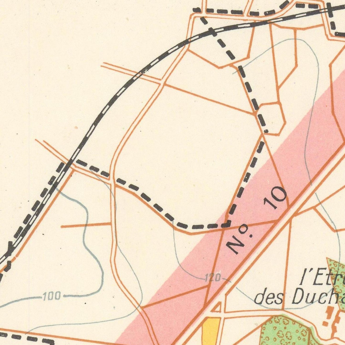 detail of the map from the centre left
