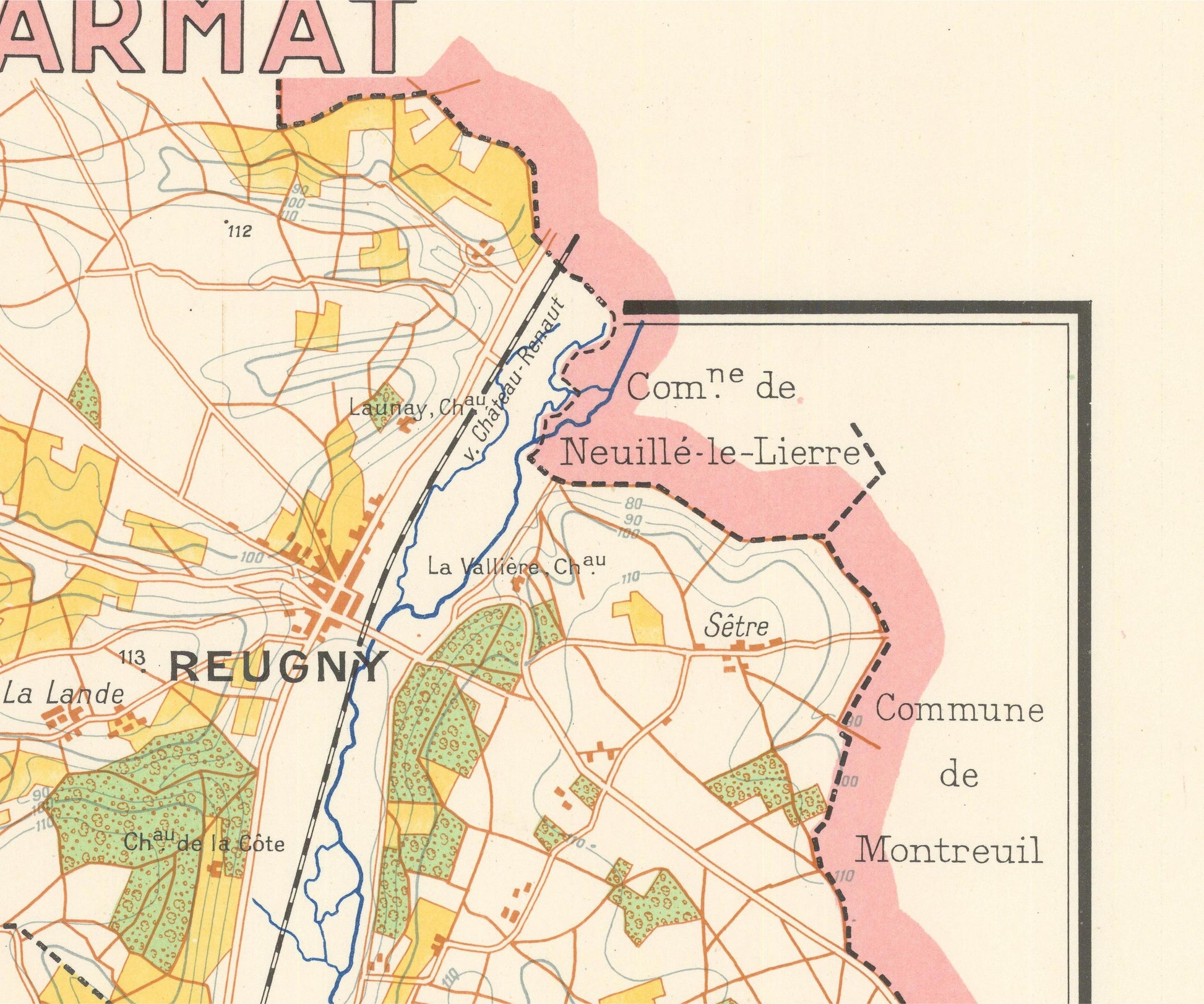 detail of the map from the top right corner
