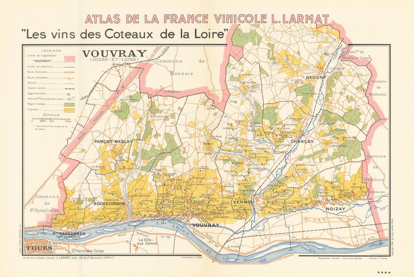presentation of the map reproduction without a frame

