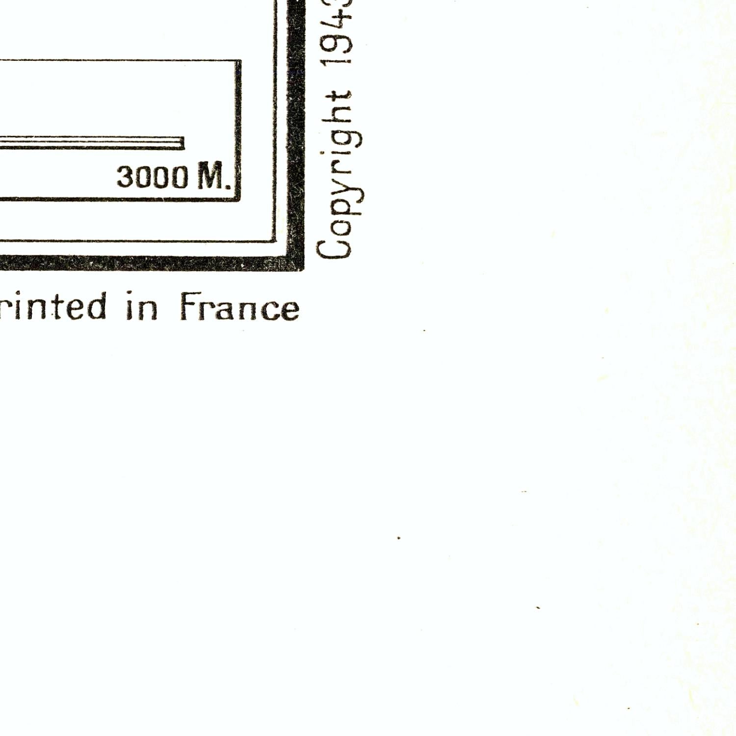 Text on a white background with 'Printed in France' and 'Copyright 1944' visible.