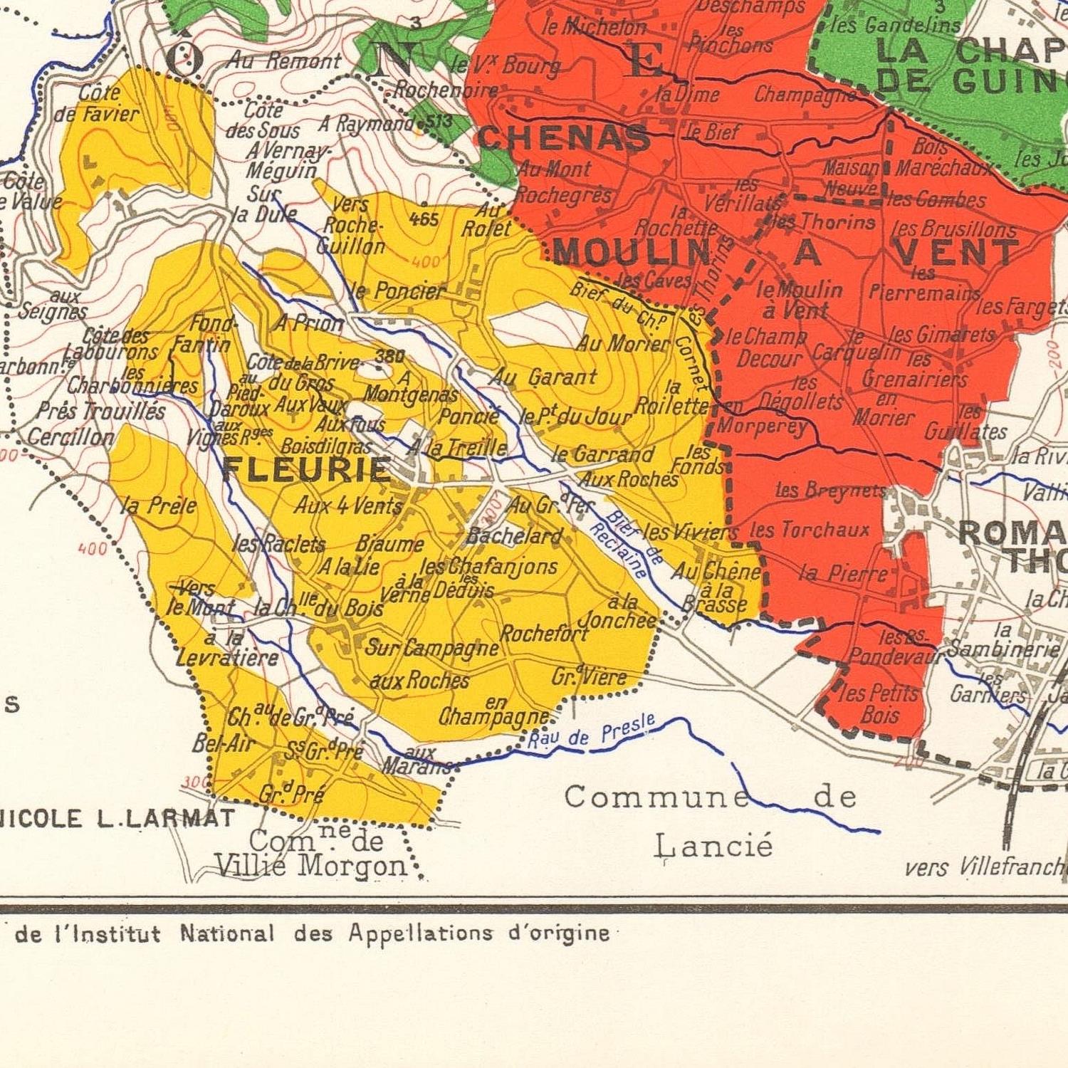 detail of the map from the centre left
