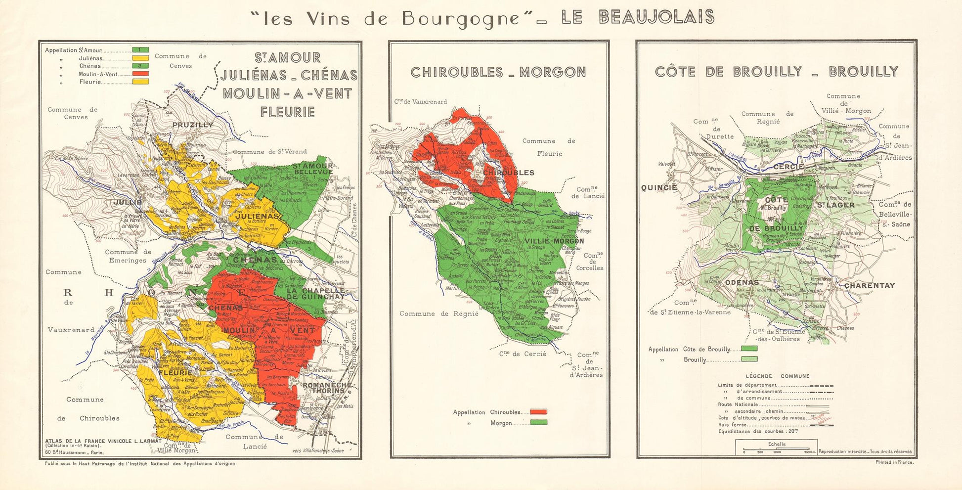 presentation of the map reproduction without a frame
