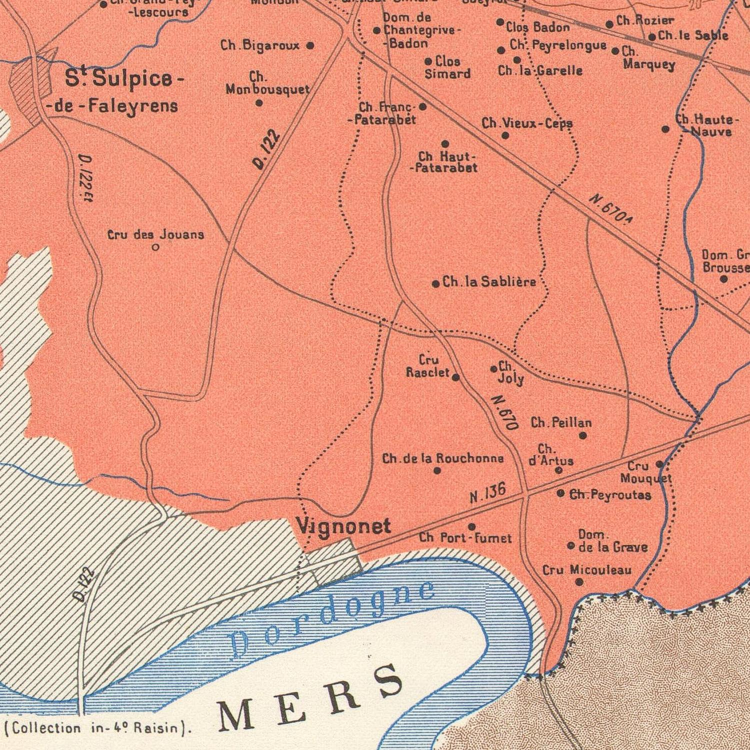 detail of the map from the centre left
