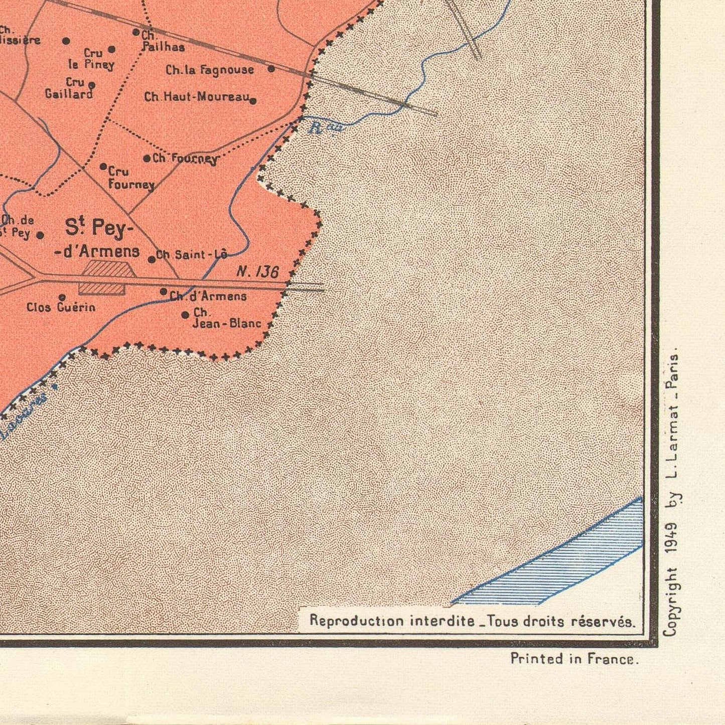 detail of the map from the bottom right corner
