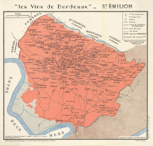 presentation of the map reproduction without a frame
