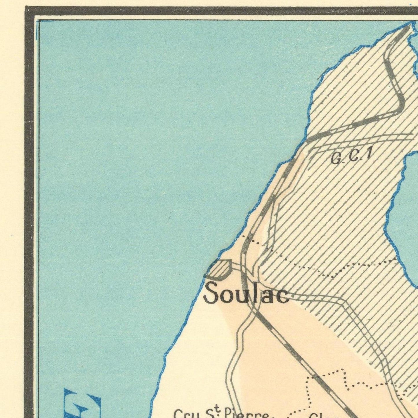 detail of the map from the centre left
