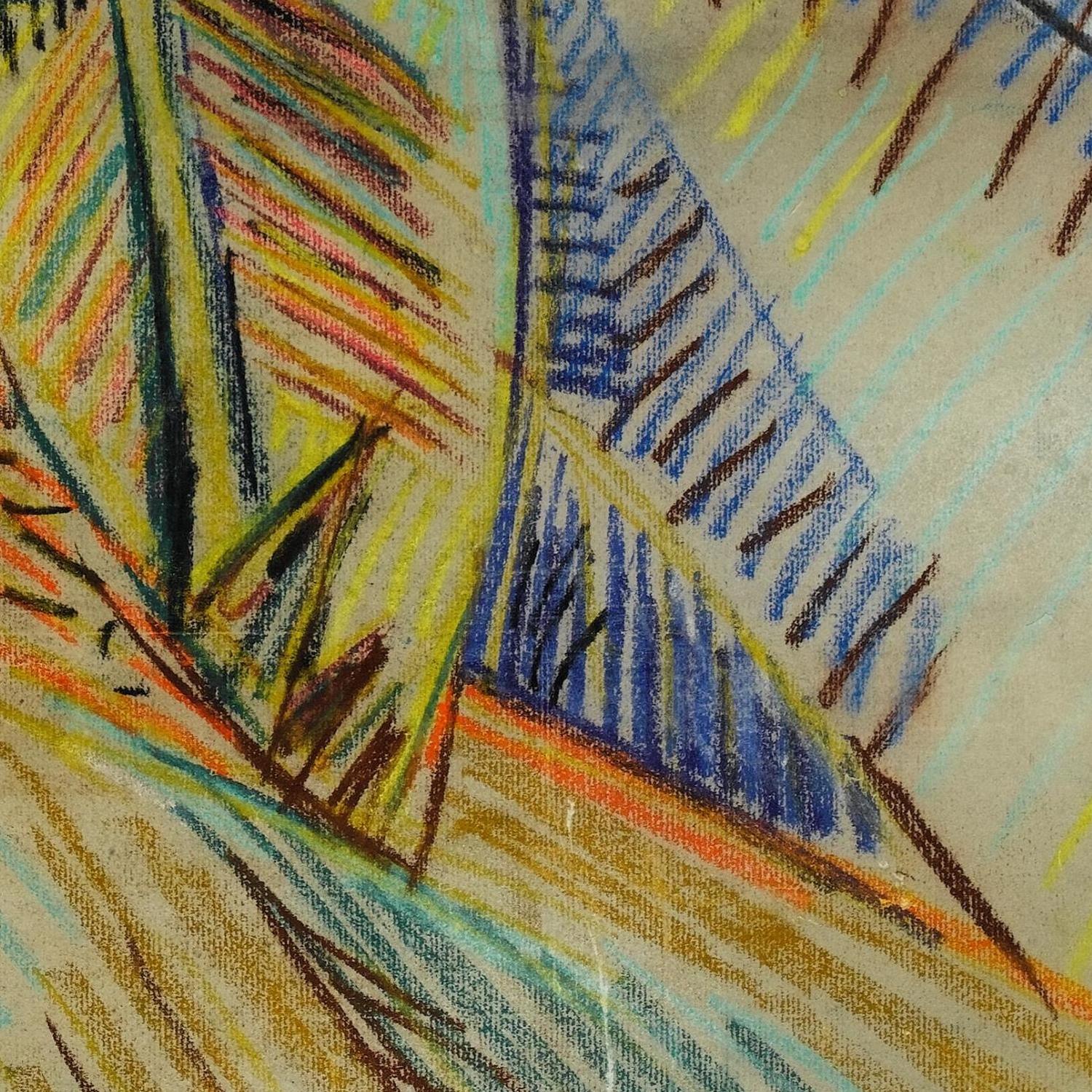 detail of the fine art reproduction from the centre left