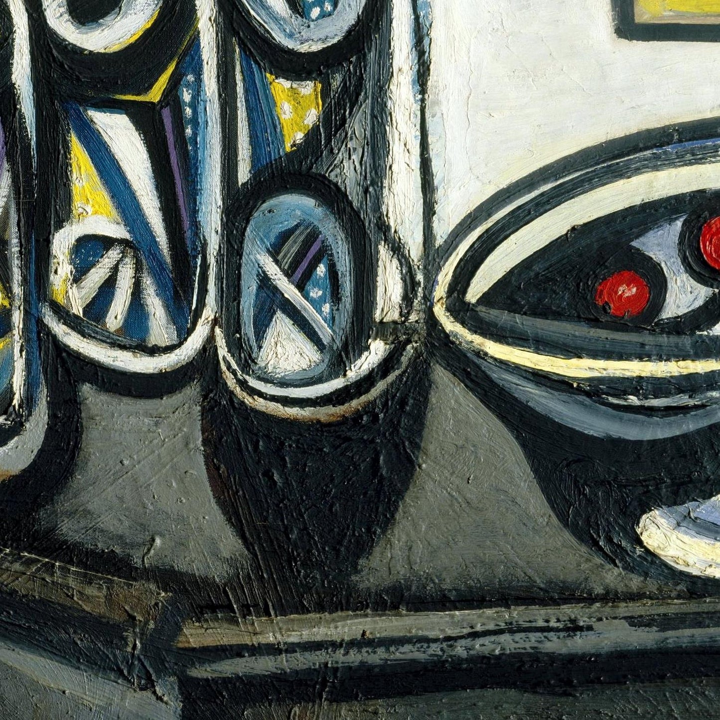 detail of the fine art reproduction from the centre left