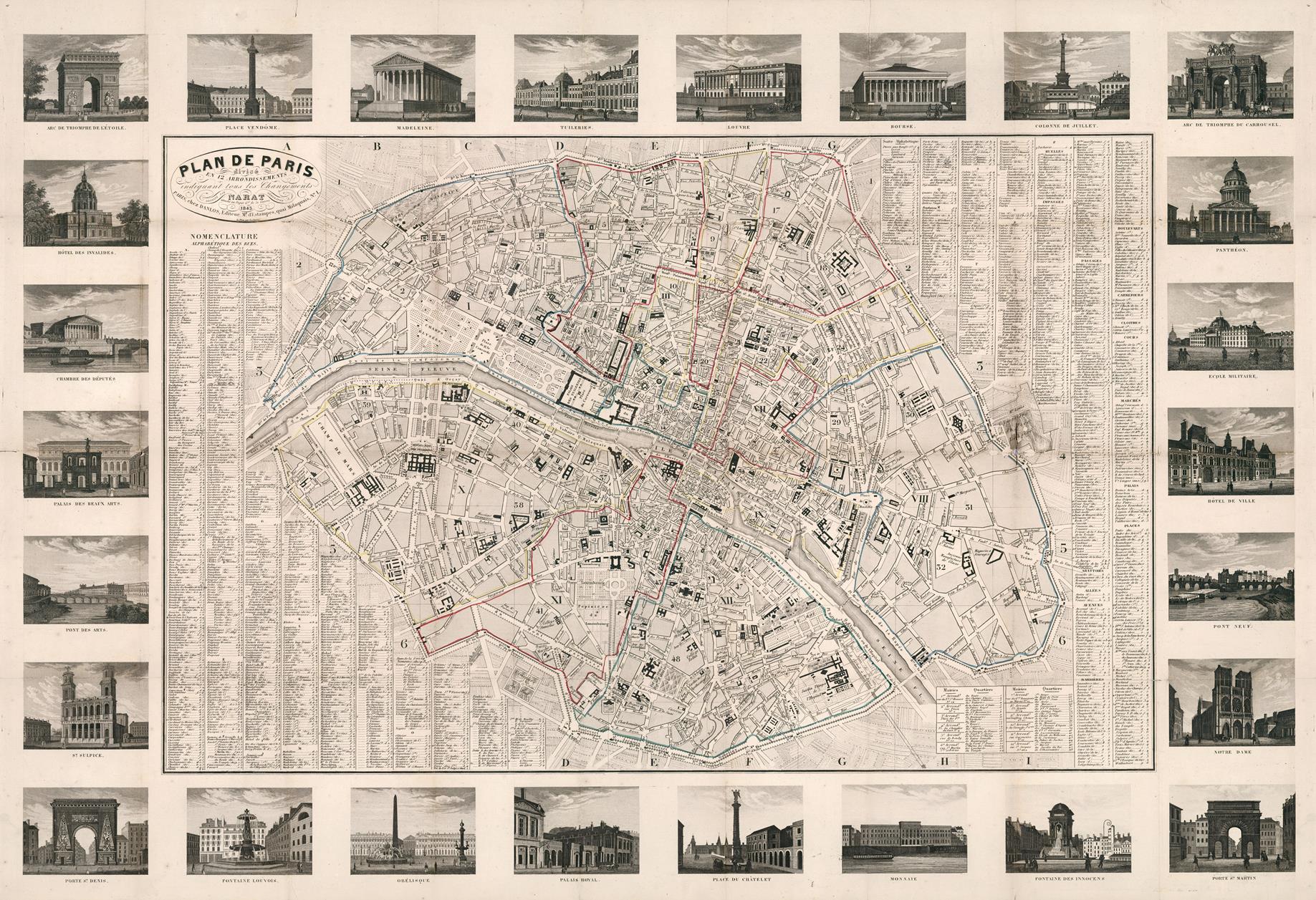 presentation of the map reproduction without a frame