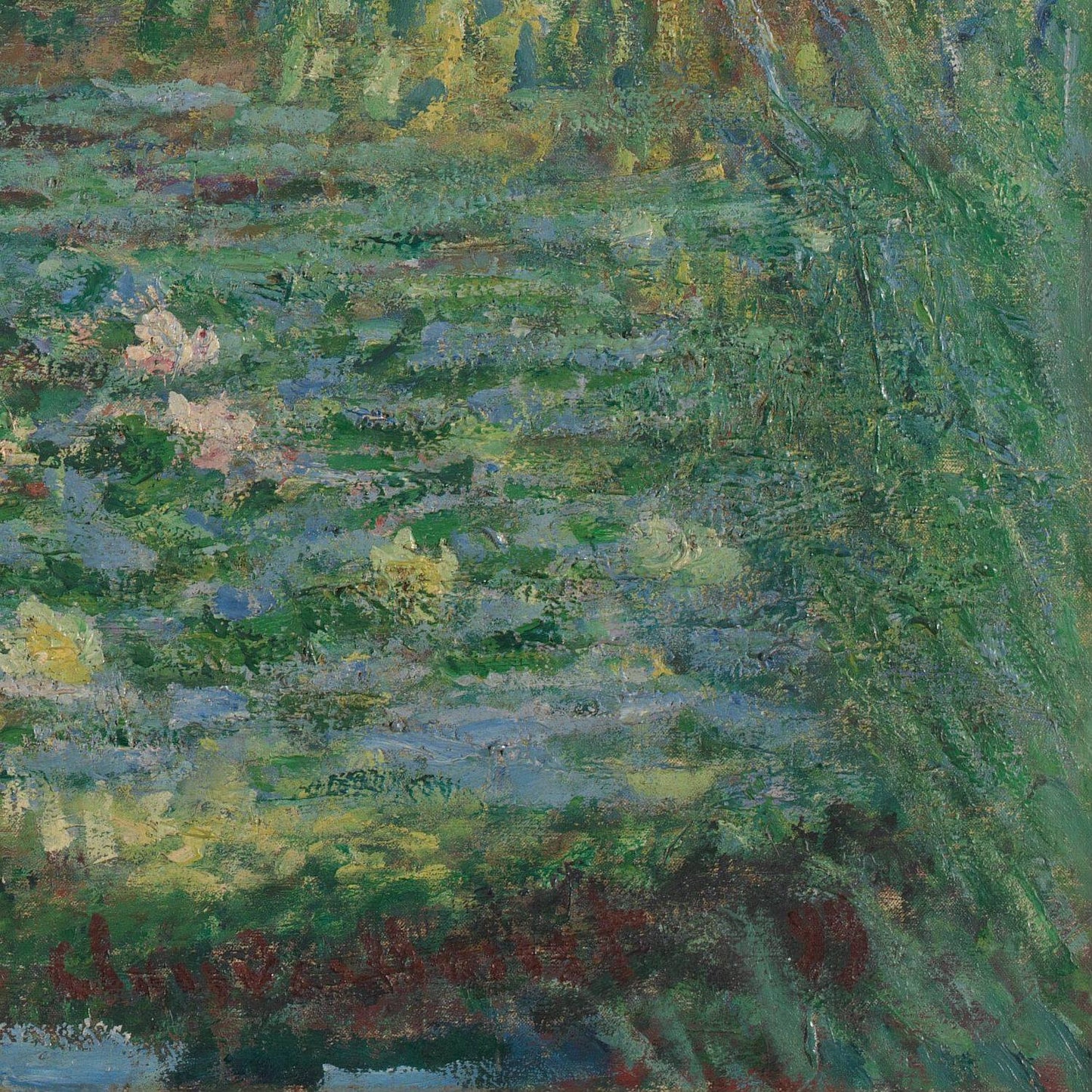 detail of the fine art reproduction from the bottom right corner