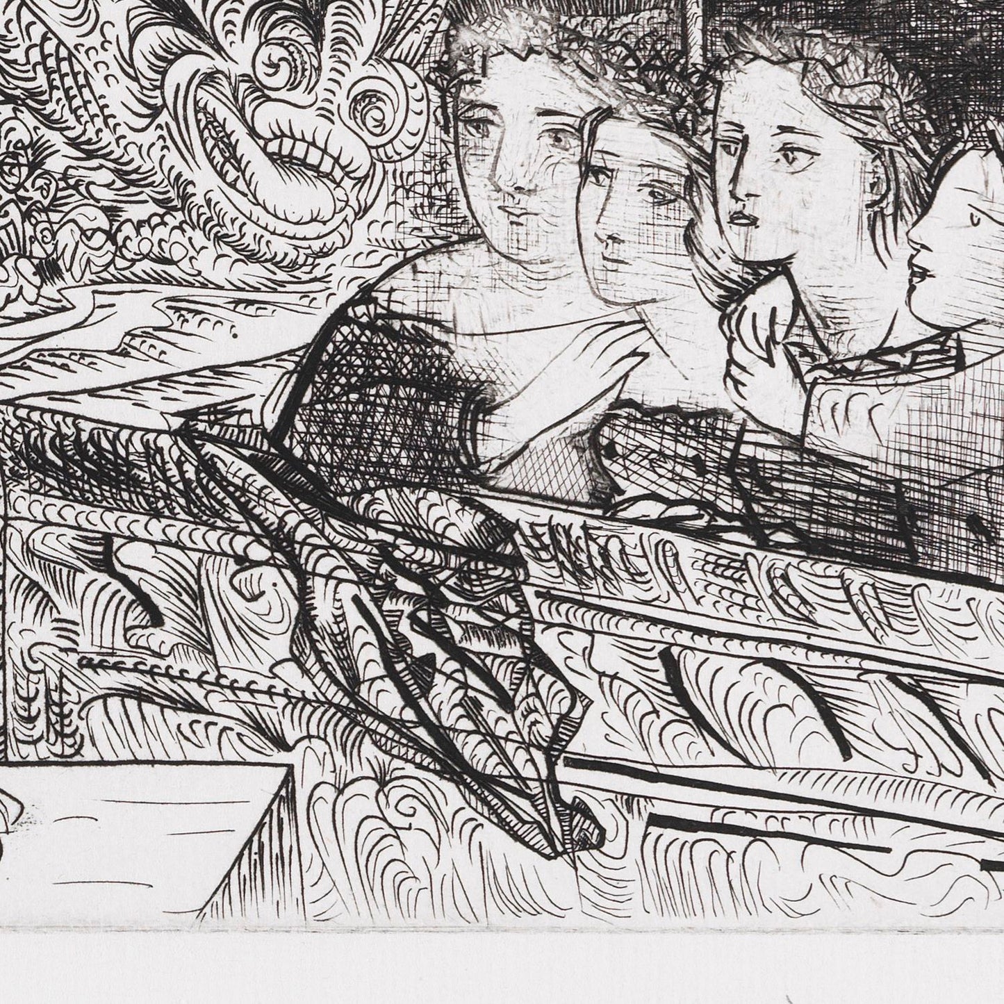 detail of the drawing reproduction from the centre left