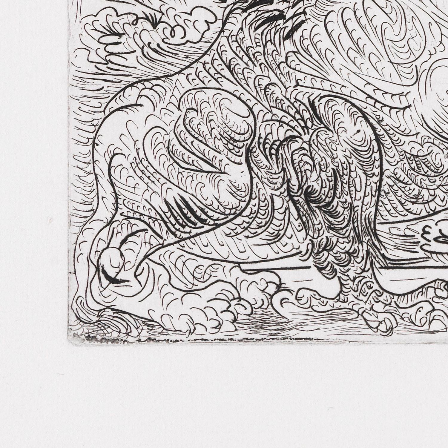 detail of the drawing reproduction from the bottom left corner