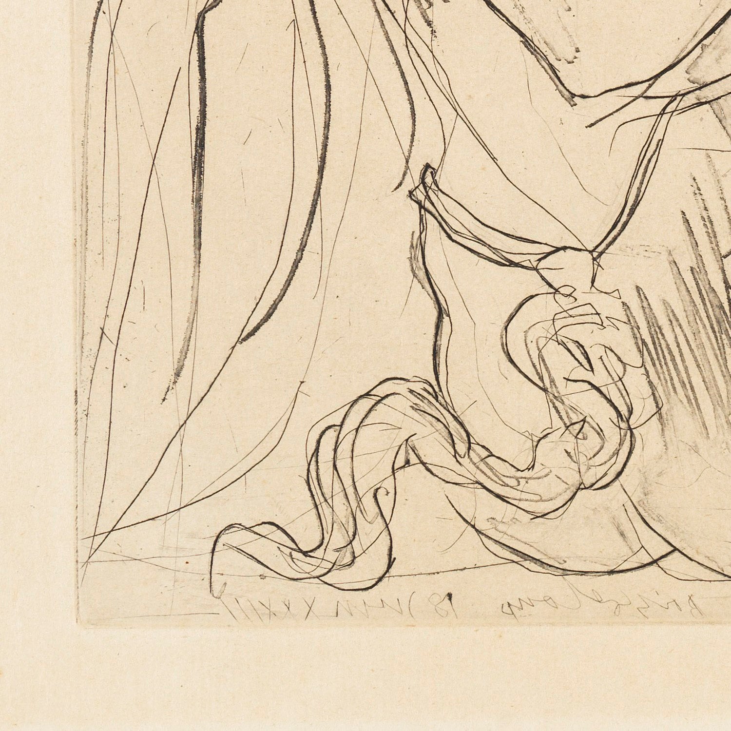 detail of the drawing reproduction from the bottom left corner