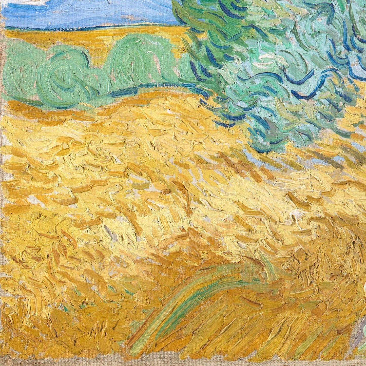 Vincent Van Gogh, A wheatfield with cypresses, 1889