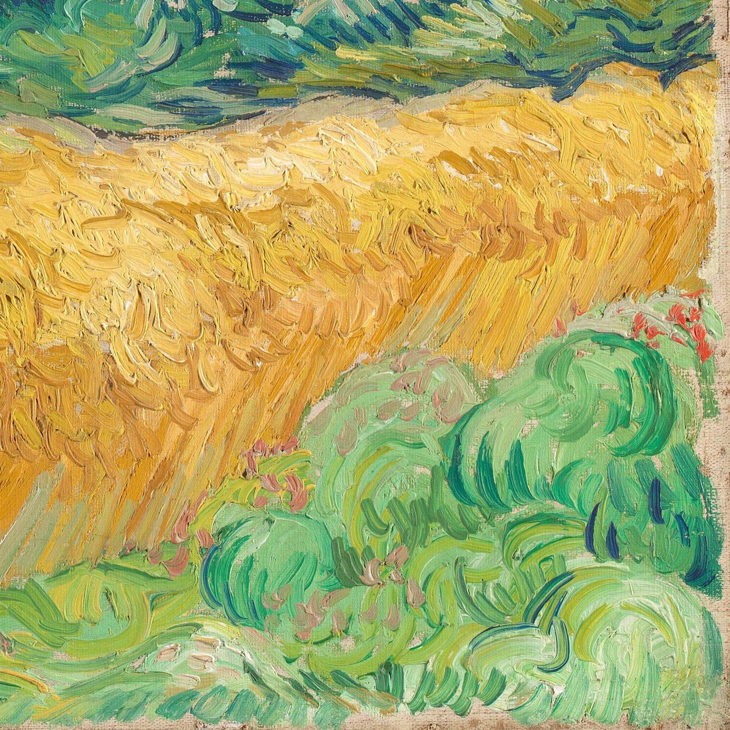 Vincent Van Gogh, A wheatfield with cypresses, 1889