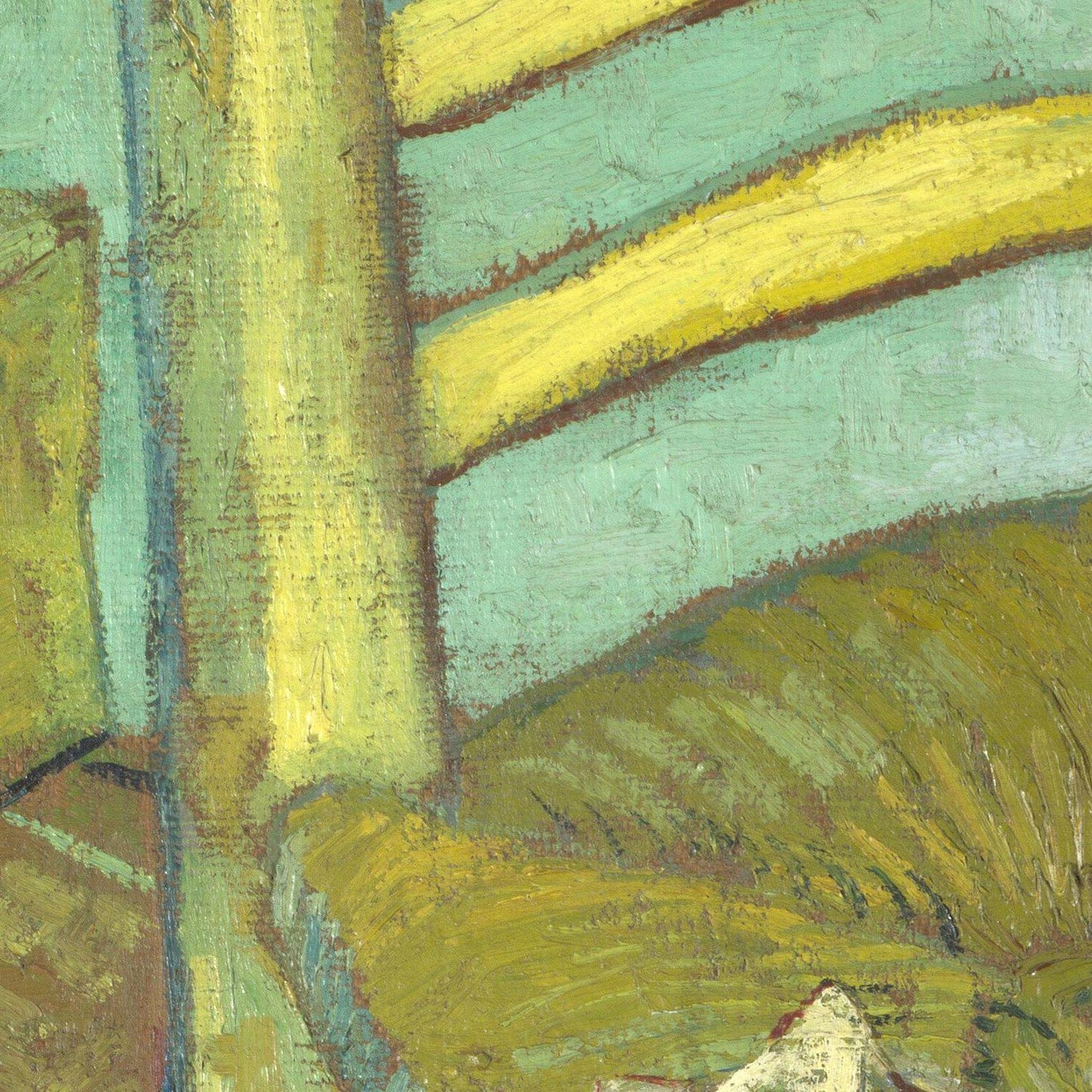 detail of the fine art reproduction from the centre left