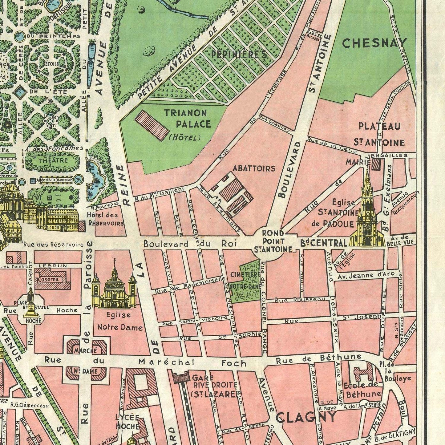 detail of the map from the centre left