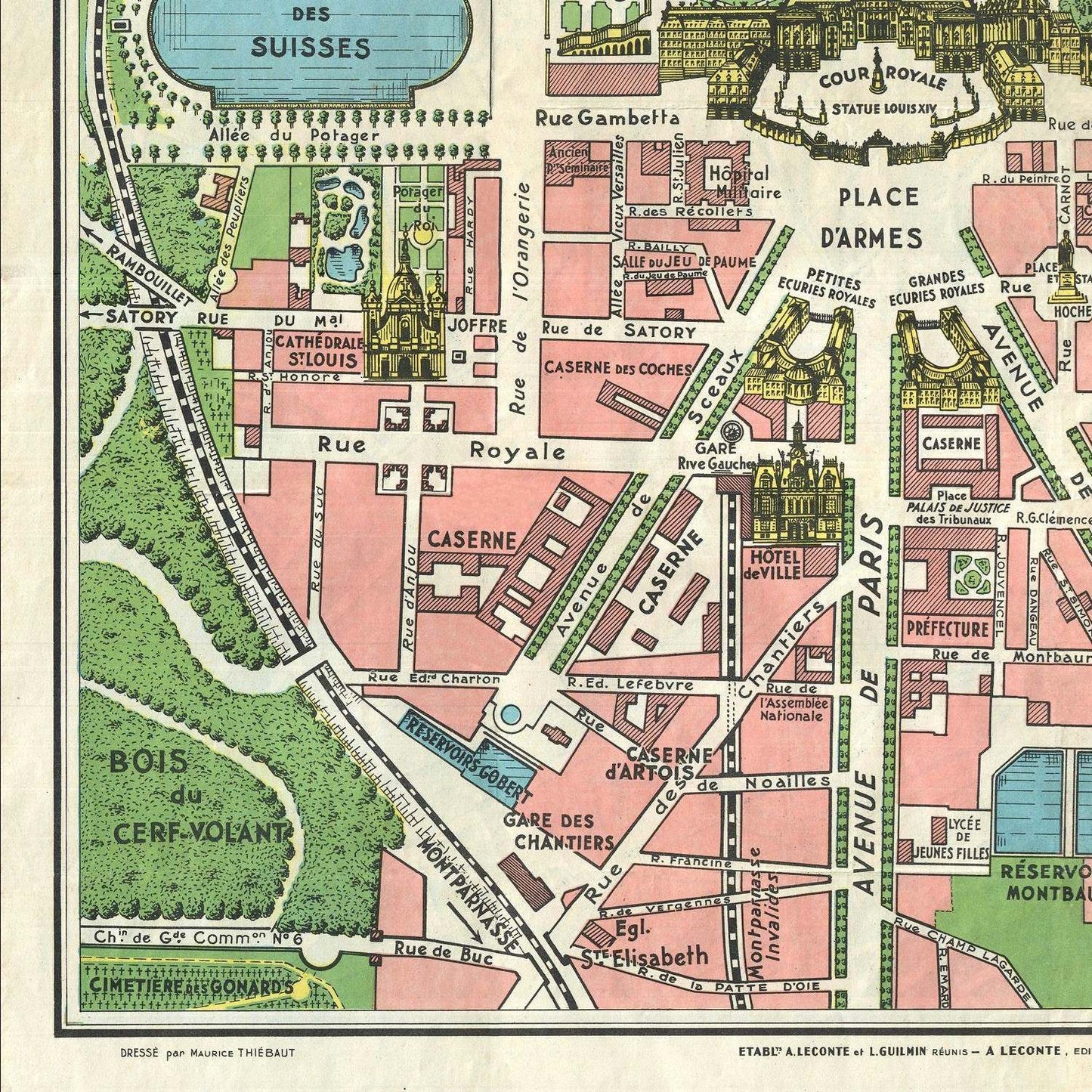 detail of the map from the bottom left corner