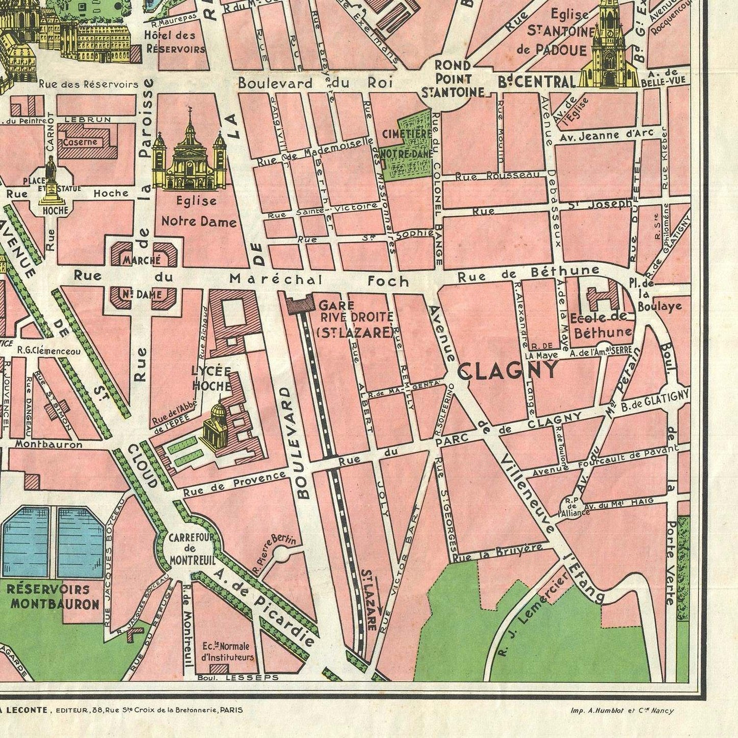 detail of the map from the bottom right corner