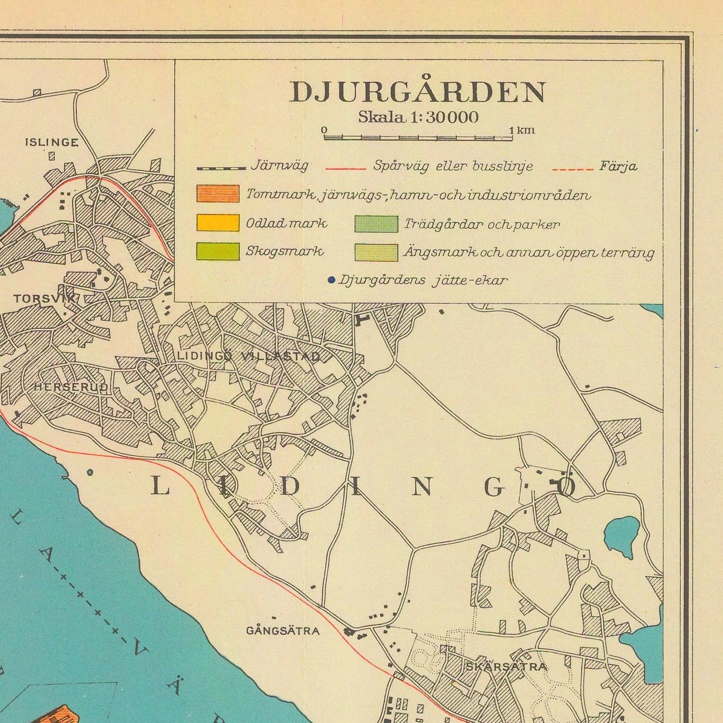 detail of the map from the top right corner