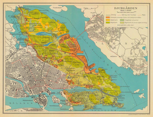 presentation of the map reproduction without a frame