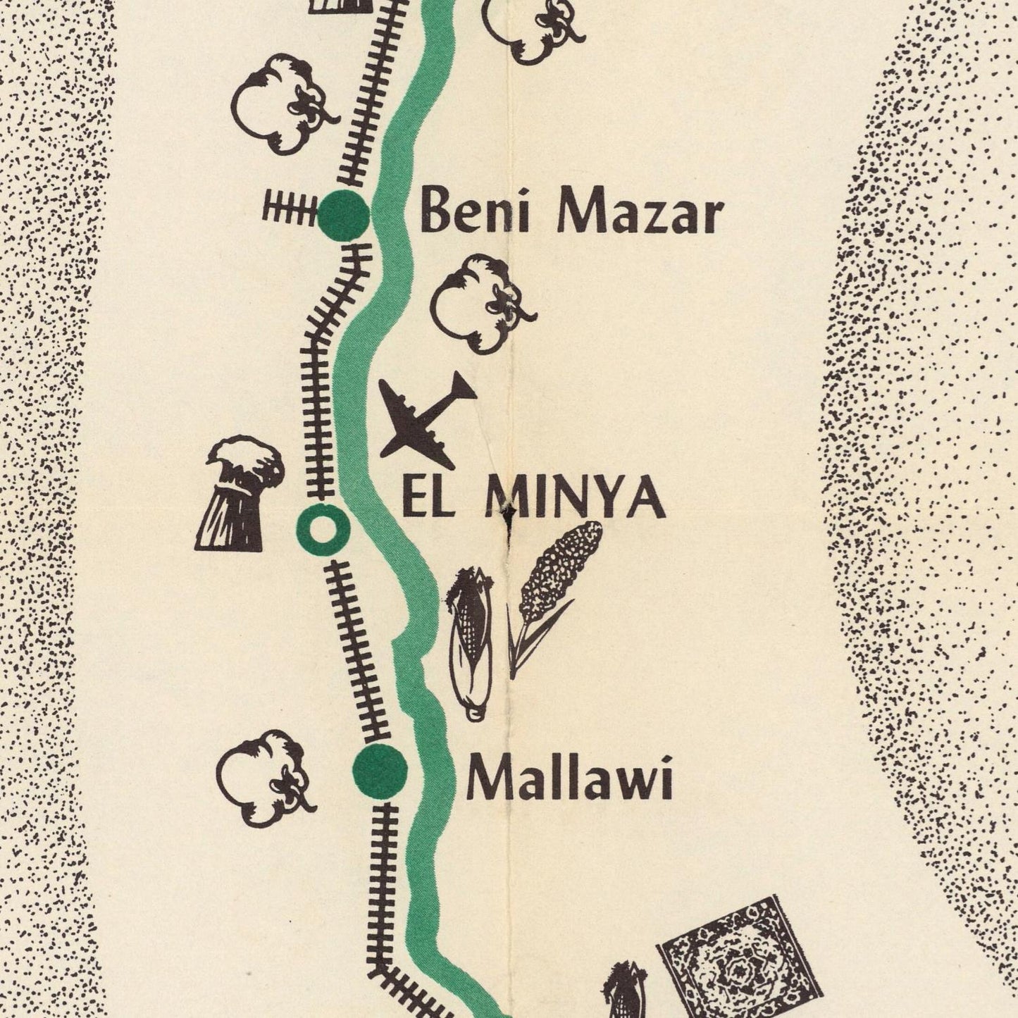 detail of the map from the centre 