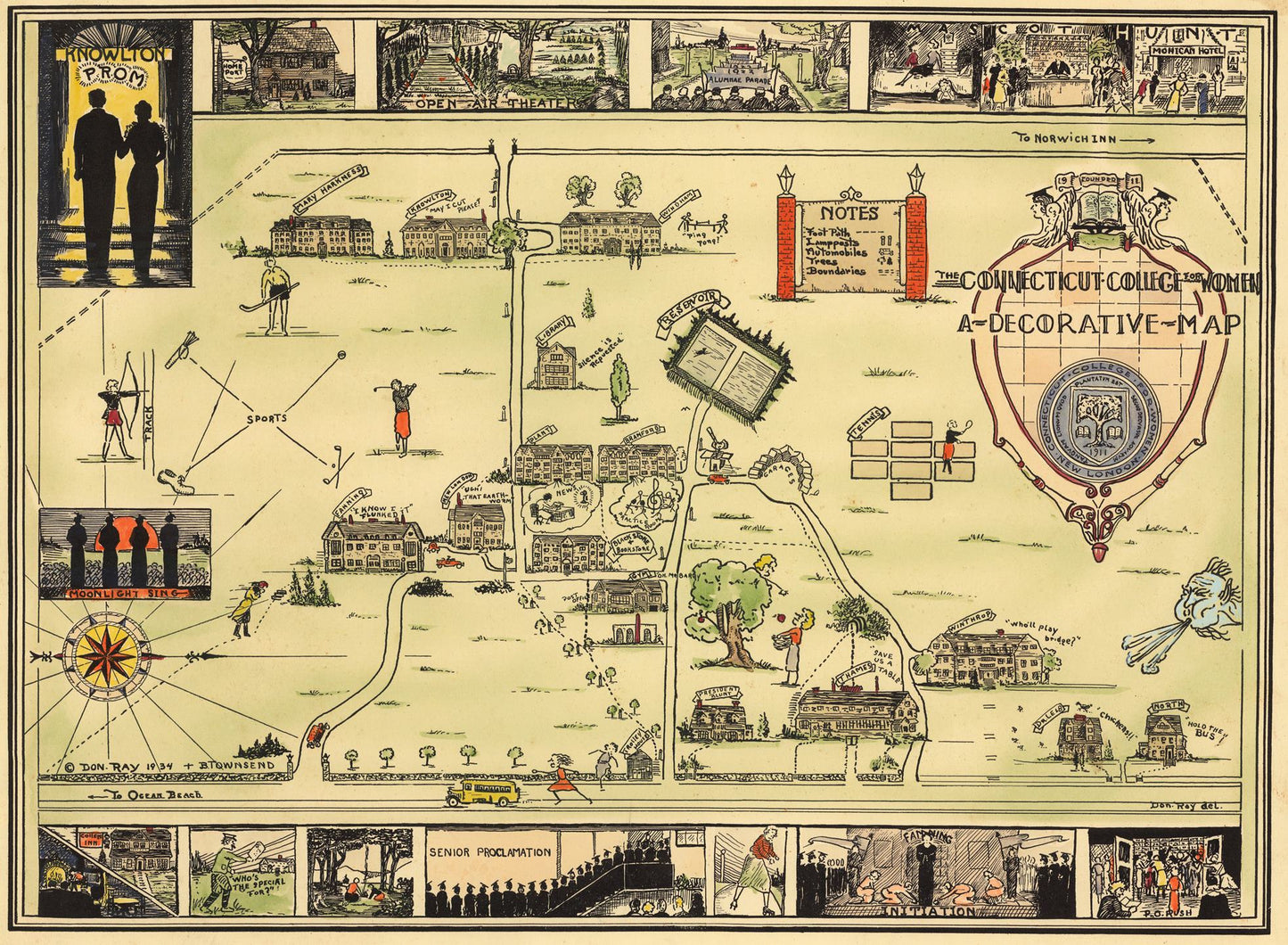 presentation of the map reproduction without a frame