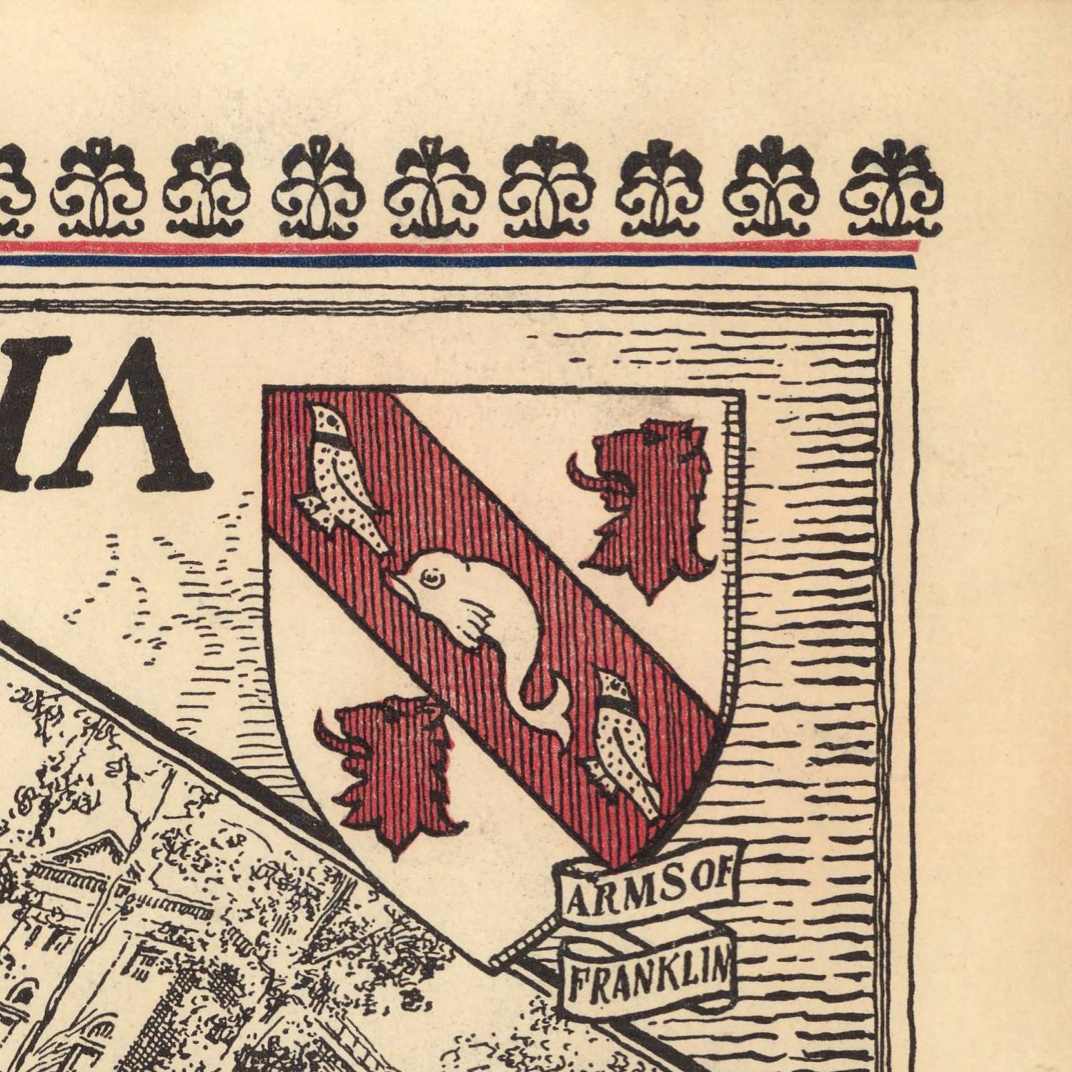 detail of the map from the top right corner