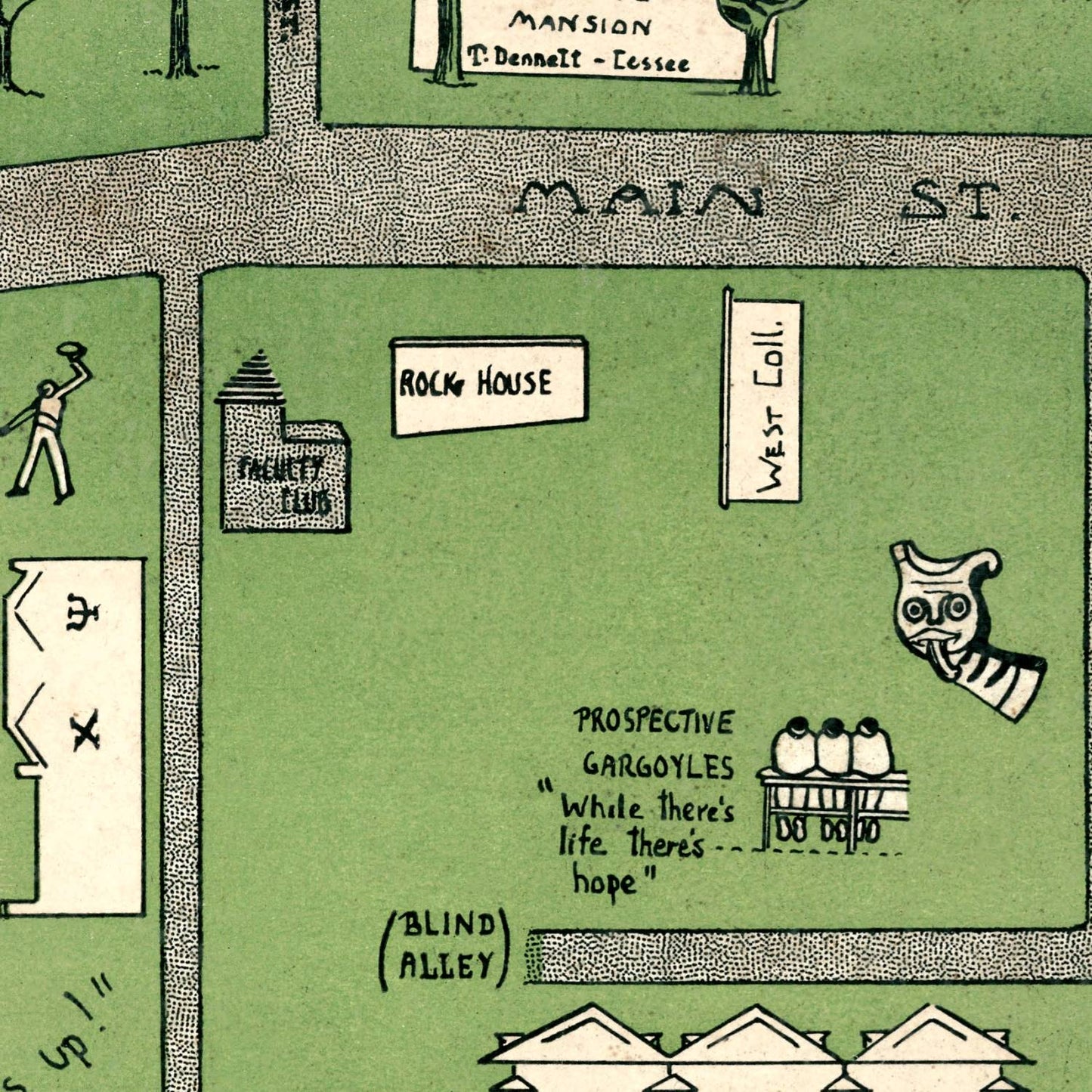 detail of the map from the centre 