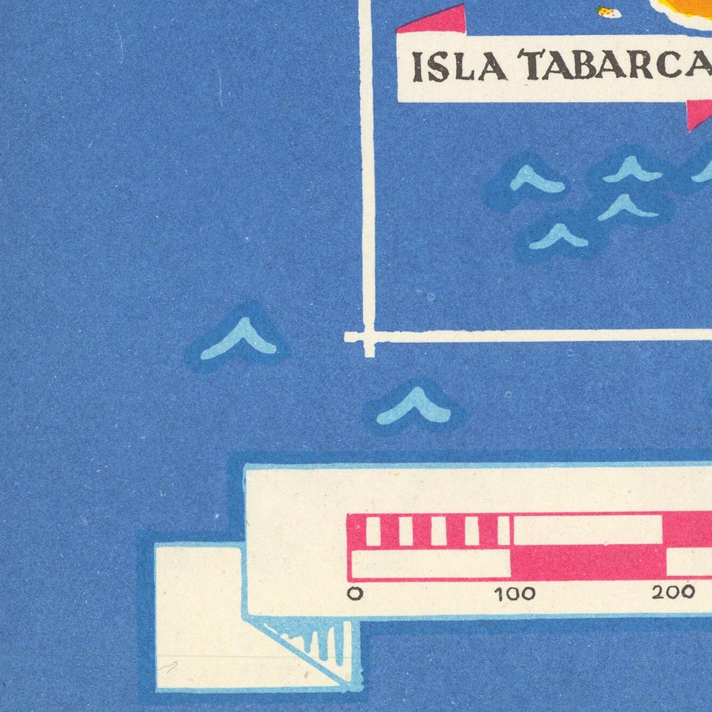 detail of the map from the bottom left corner