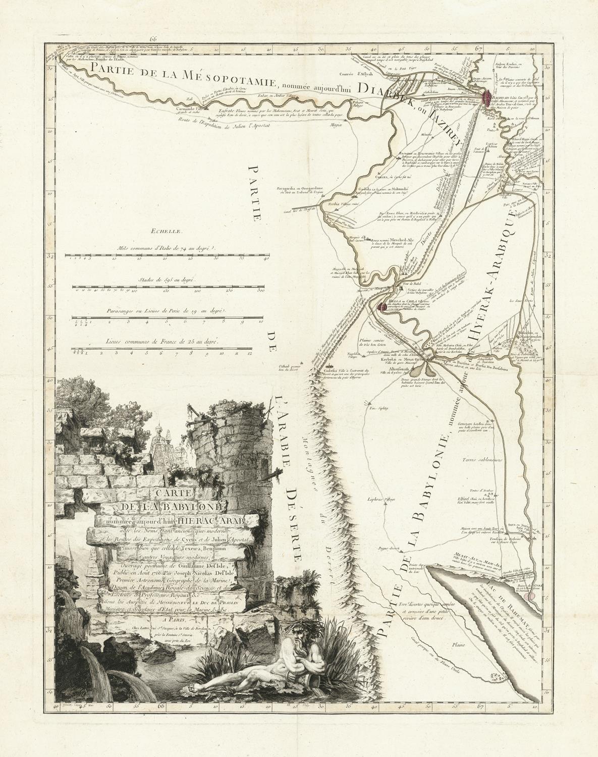 presentation of the map reproduction without a frame