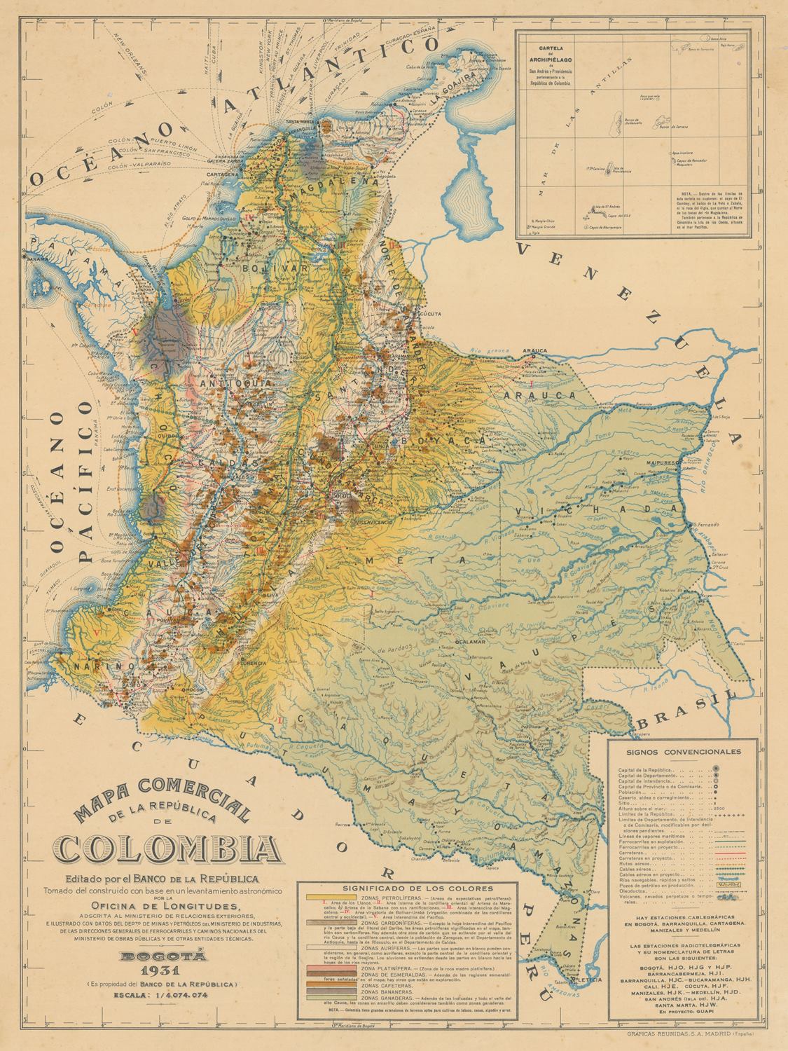 presentation of the map reproduction without a frame