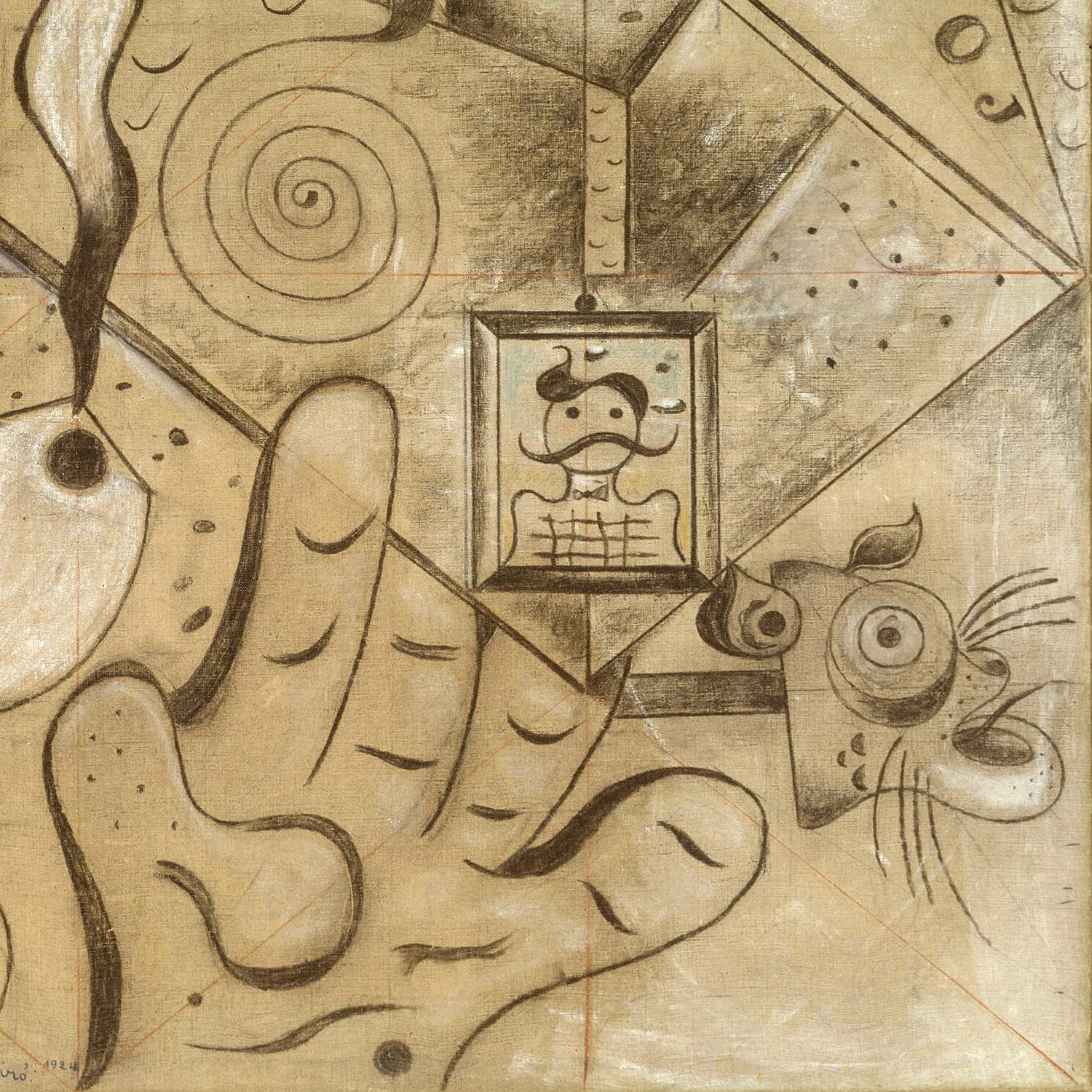 detail of the fine art reproduction from the bottom right corner