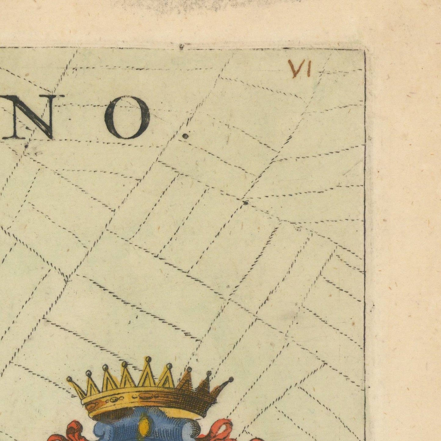 detail of the map from the top right corner